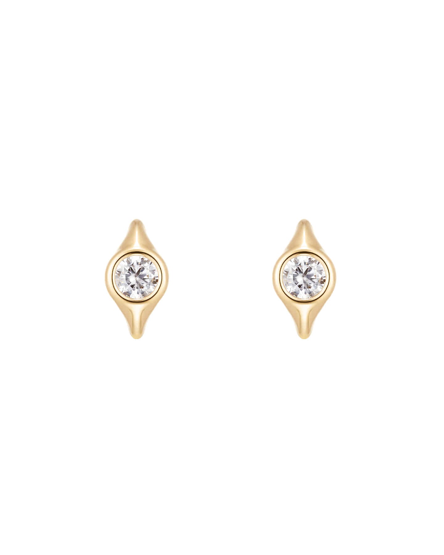 Numbering - Bezel Set Solitaire Hoop Earrings #3203 product image 8 | TRAB K-Fashion Australia
