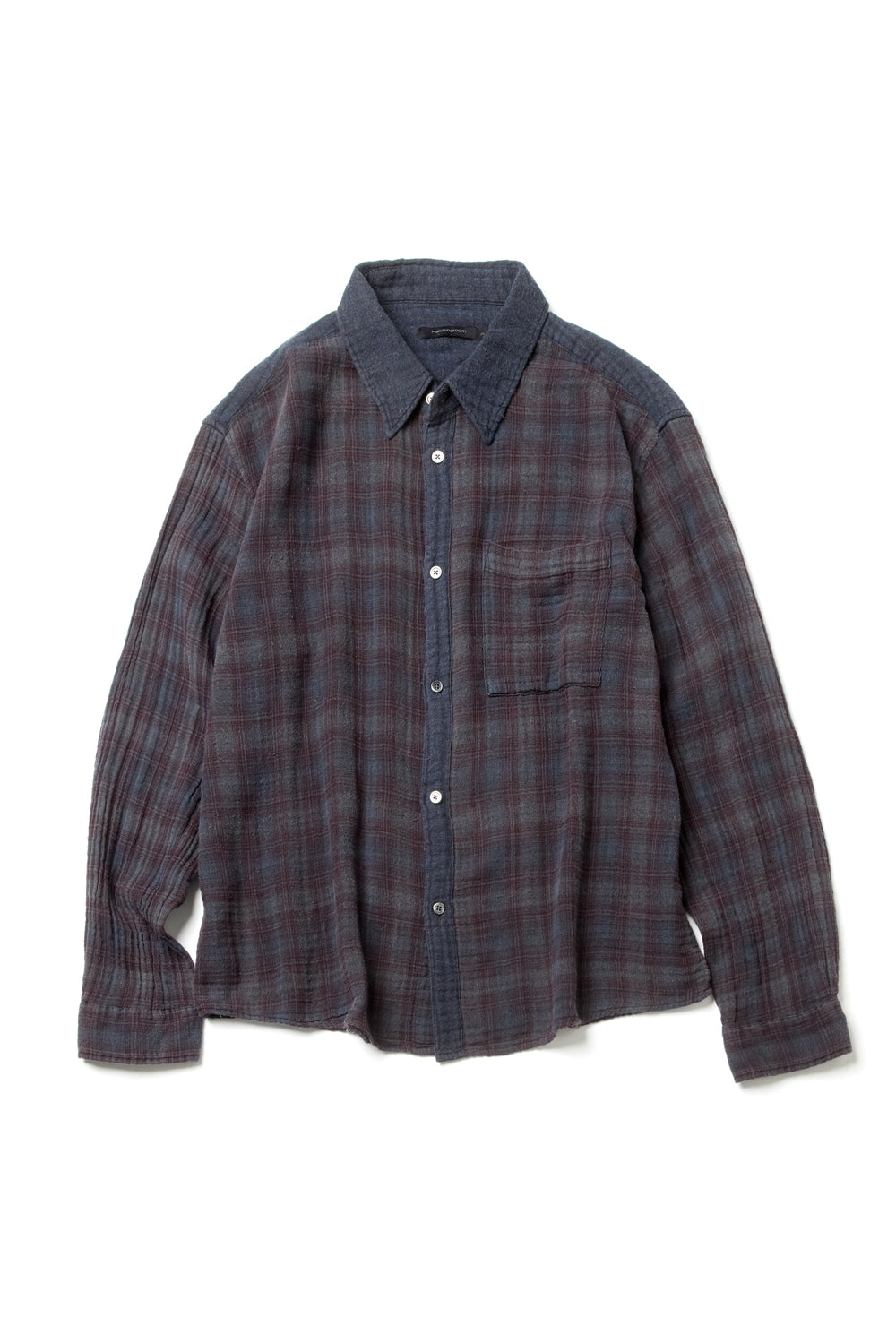 Hatchingroom - Double Face Shirt (Over Dyed Blue Charcoal) product image 1 | TRAB K-Fashion Australia