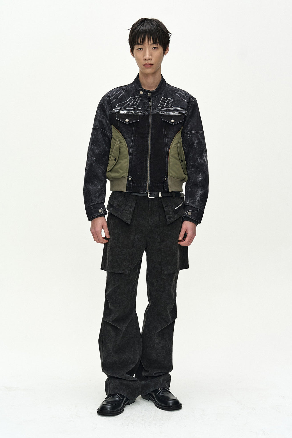 Andersson Bell - Raptor Three Layered Wide-Leg Trousers (black) (Black) product image 1 | TRAB K-Fashion Australia