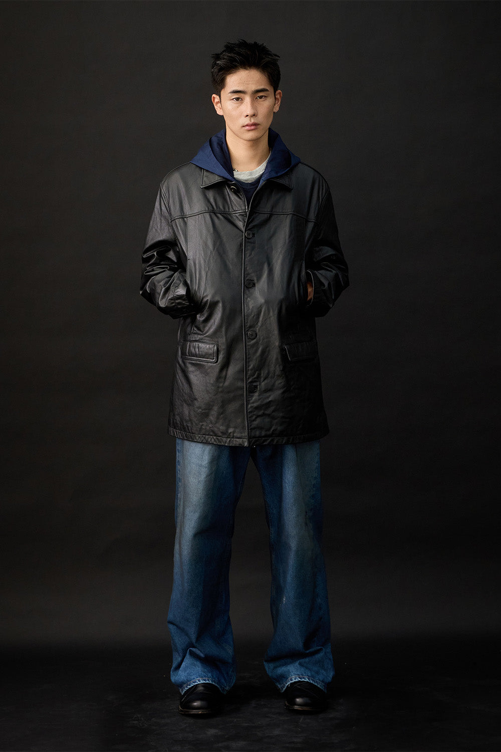 Hatchingroom - Car Coat Cow Leather (Black) product image 13 | TRAB K-Fashion Australia