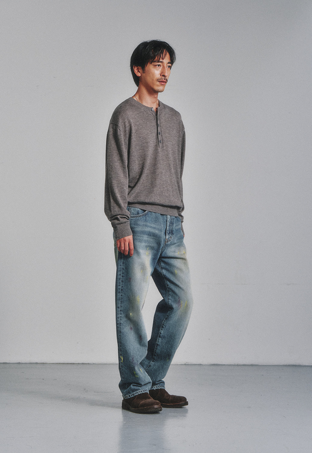 Art if acts - Liam Henley Sweater (Wood Grey) product image 3 | TRAB K-Fashion Australia