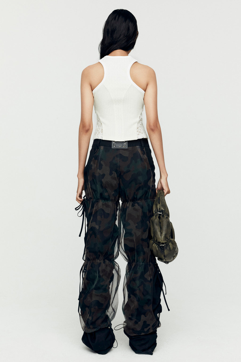 Andersson Bell - Lace-Up Sleeveless Top (Ivory) product image 3 | TRAB K-Fashion Australia