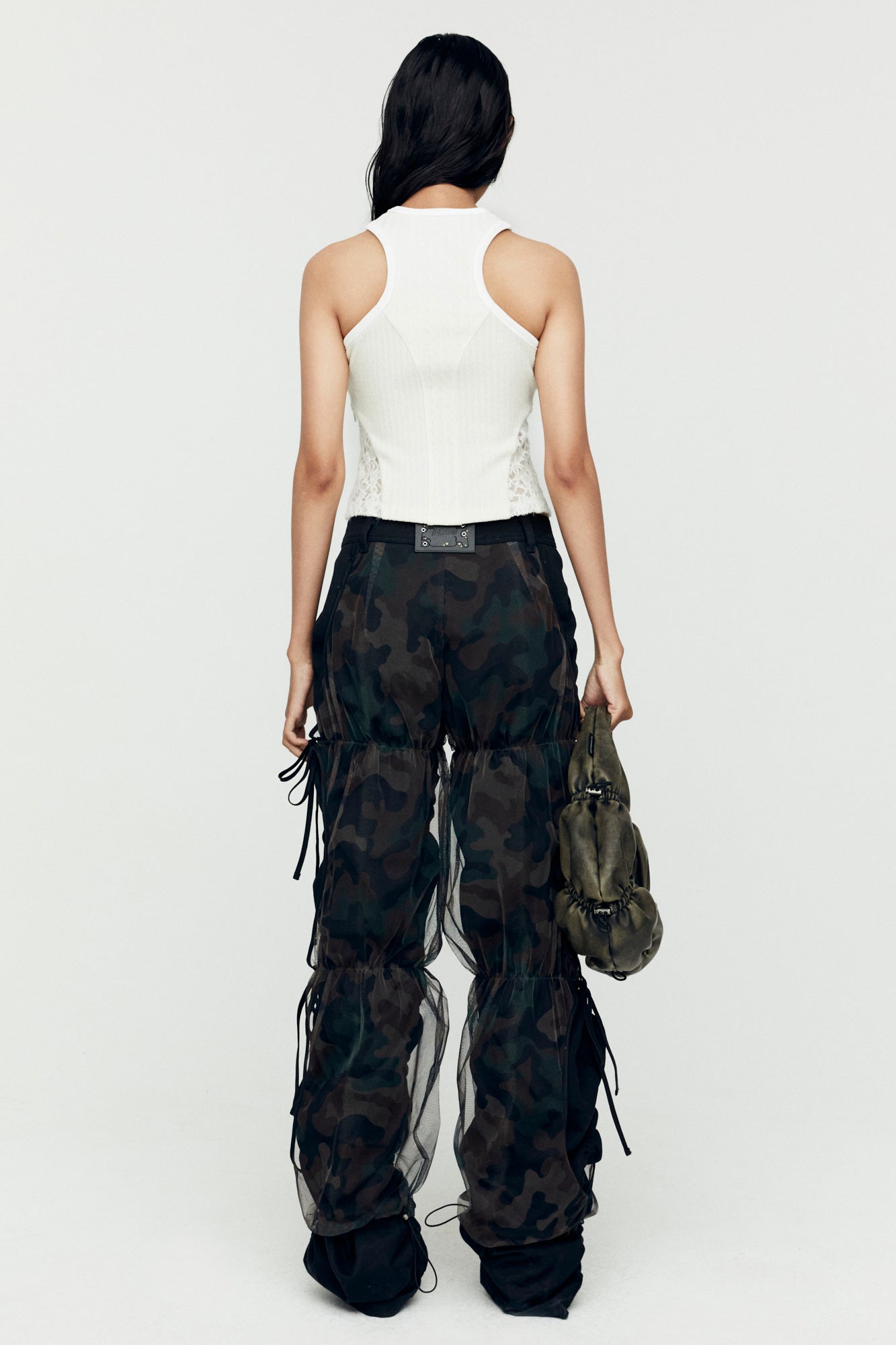 Andersson Bell - Lace-Up Sleeveless Top (Ivory) product image 3 | TRAB K-Fashion Australia