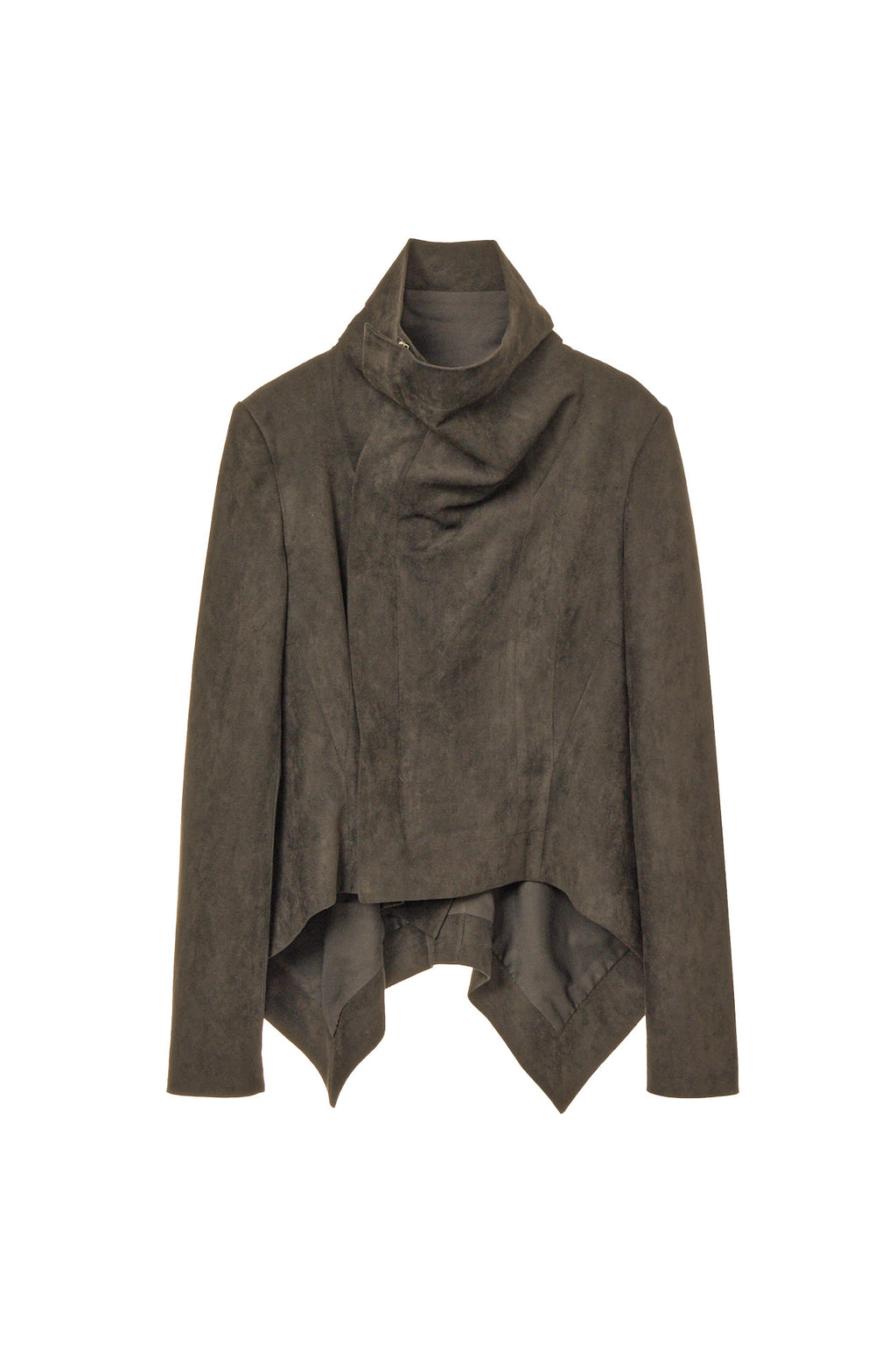 Deinet - Draped Scarf Jacket (Brown) product image 1 | TRAB K-Fashion Australia