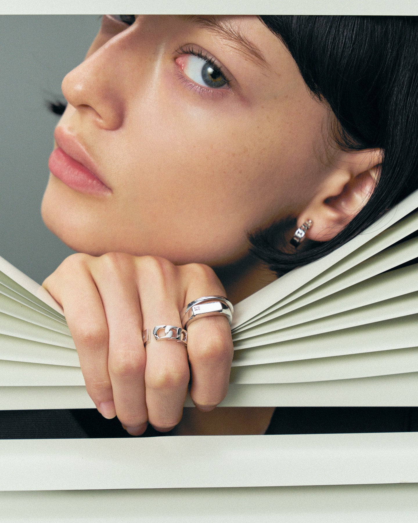 Numbering - Half & Half Open Ring #7505 product image 2 | TRAB K-Fashion Australia