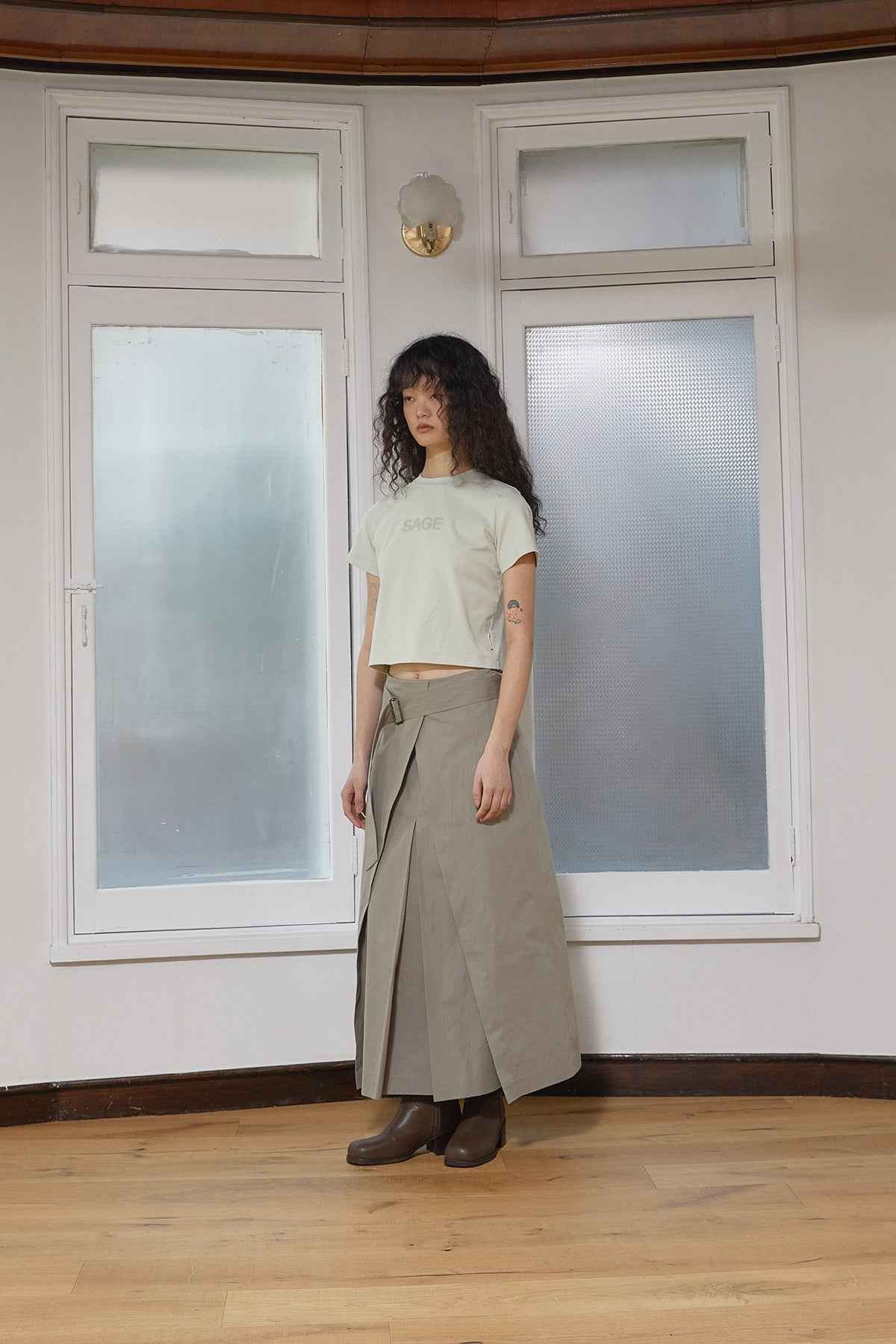 Matin Kim - Color Name Printing Top (Light Green) product image 7 | TRAB K-Fashion Australia