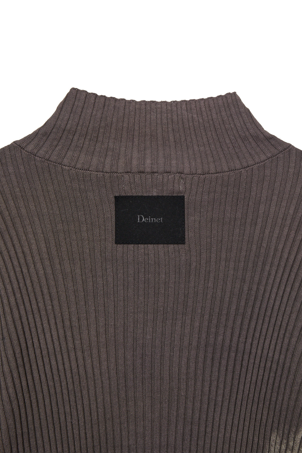 Deinet - Brush Ribbed Knit Zip Up (Brown) product image 4 | TRAB K-Fashion Australia