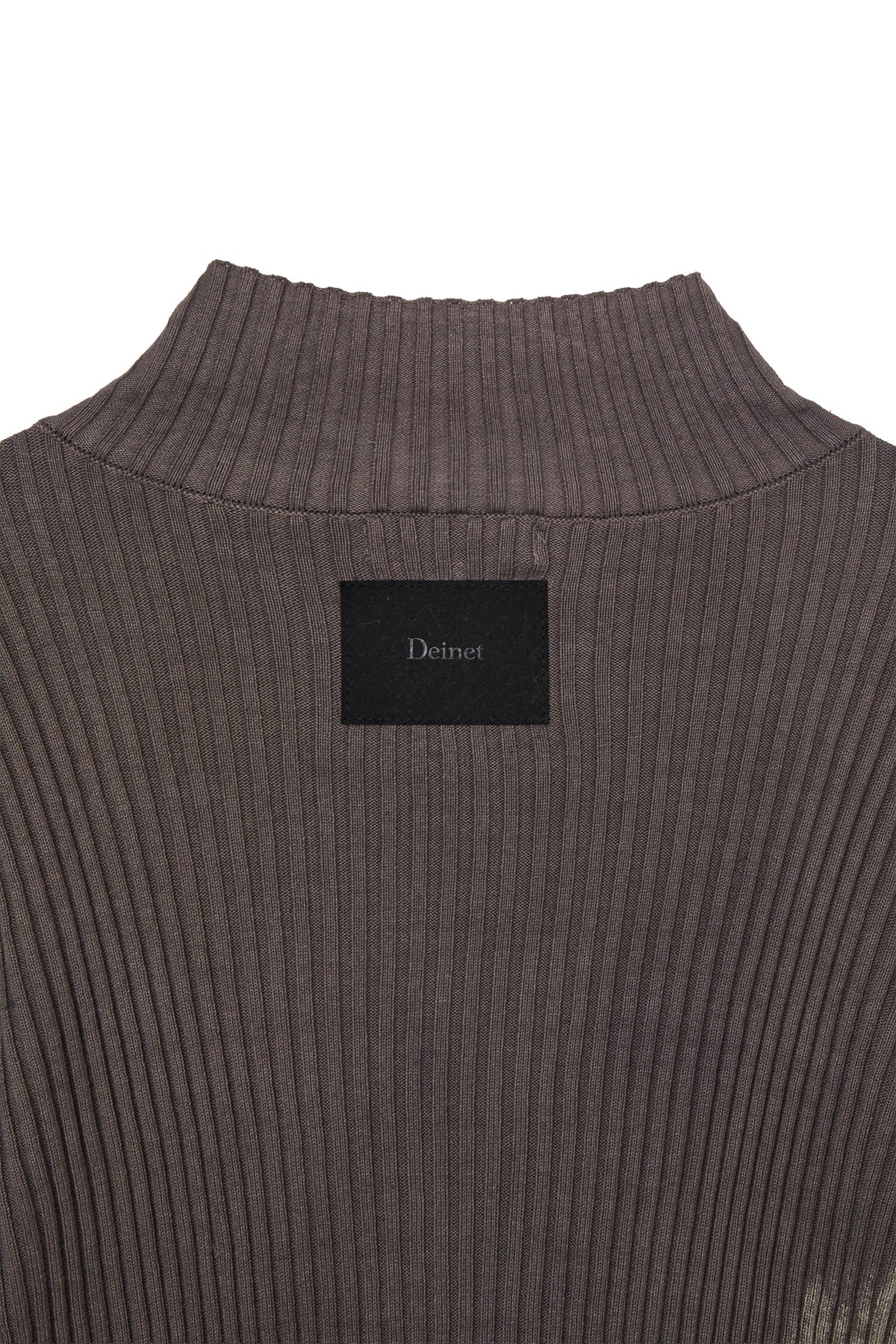 Deinet - Brush Ribbed Knit Zip Up (Brown) product image 4 | TRAB K-Fashion Australia