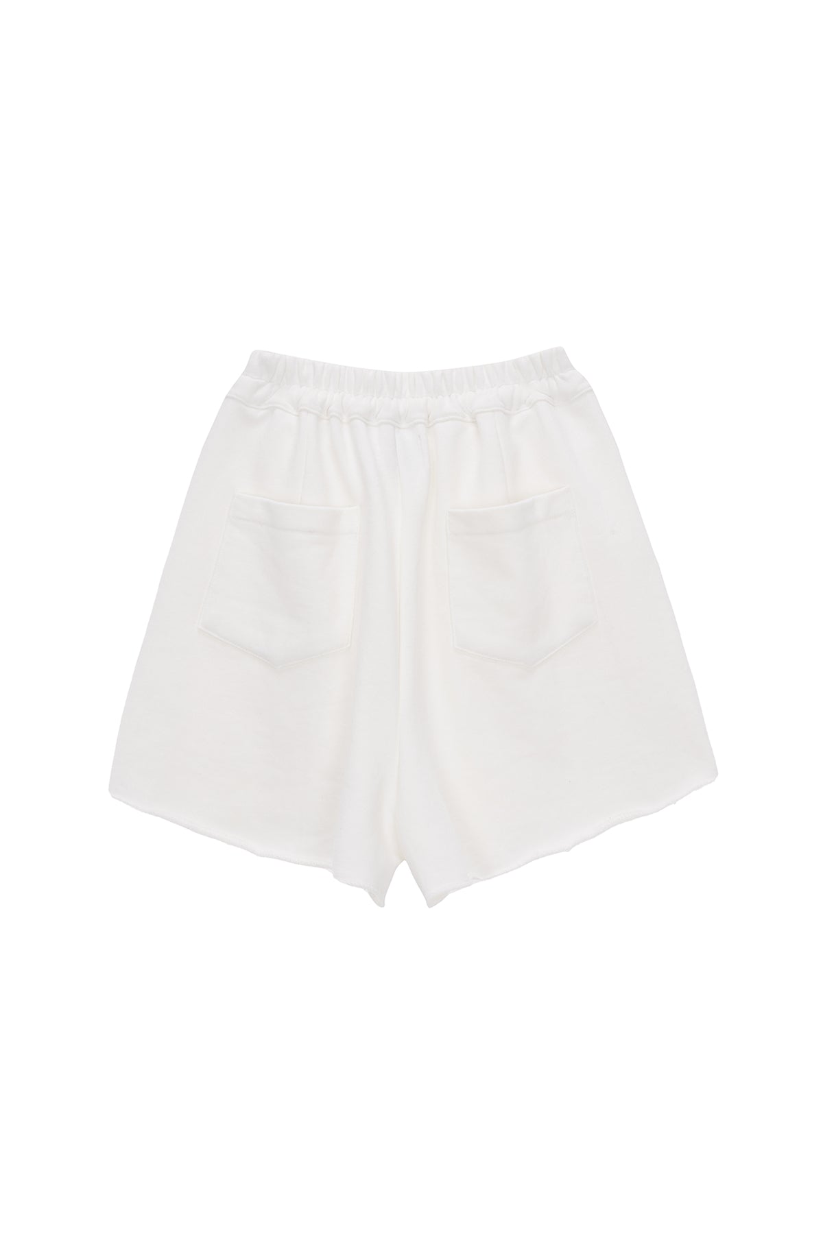 Matin Kim - Matin Crescendo Logo Sweatshorts (White) product image 2 | TRAB K-Fashion Australia