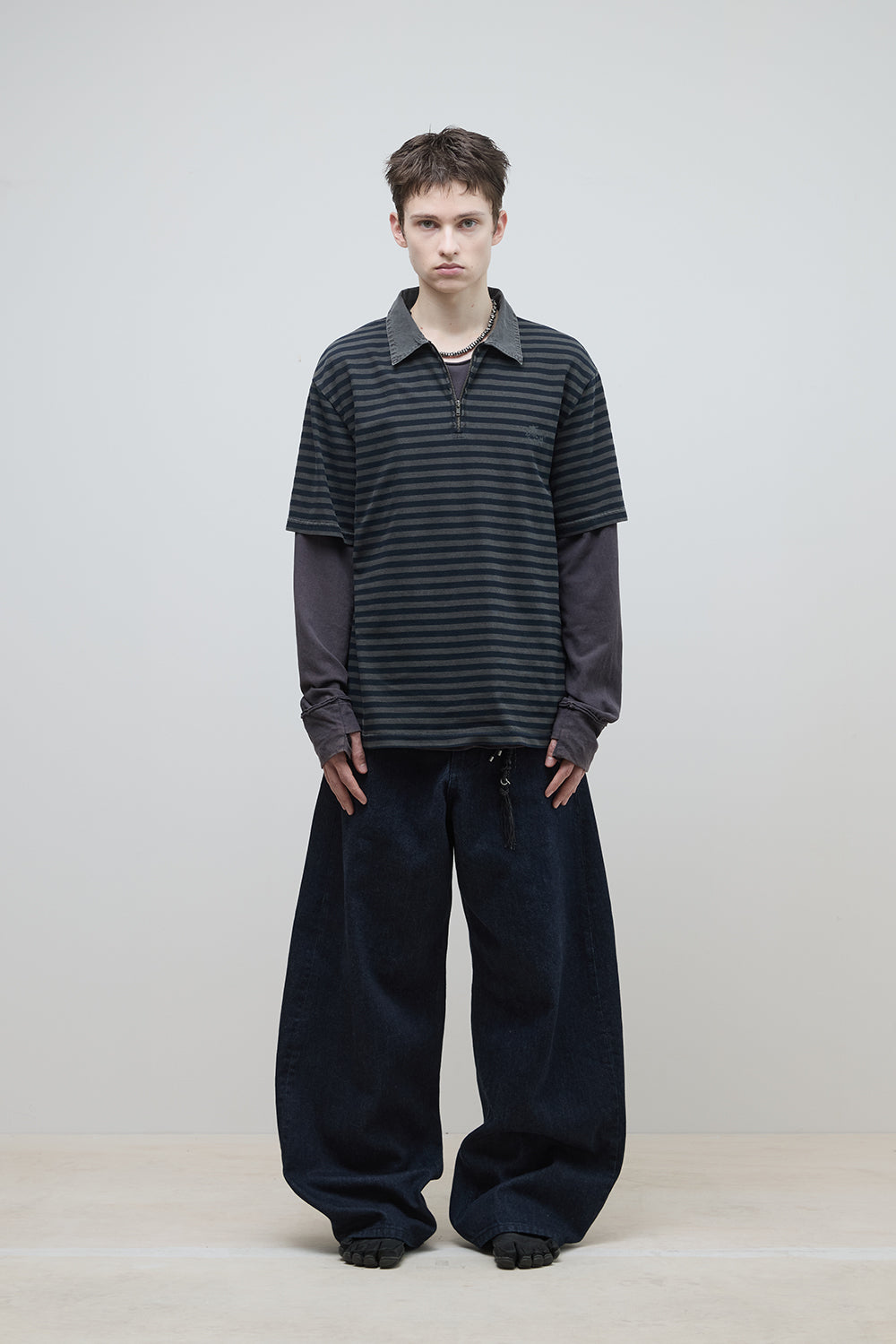 Hatchingroom - VTG Stripe Polo Tee (1/2 Blue) product image 9 | TRAB K-Fashion Australia