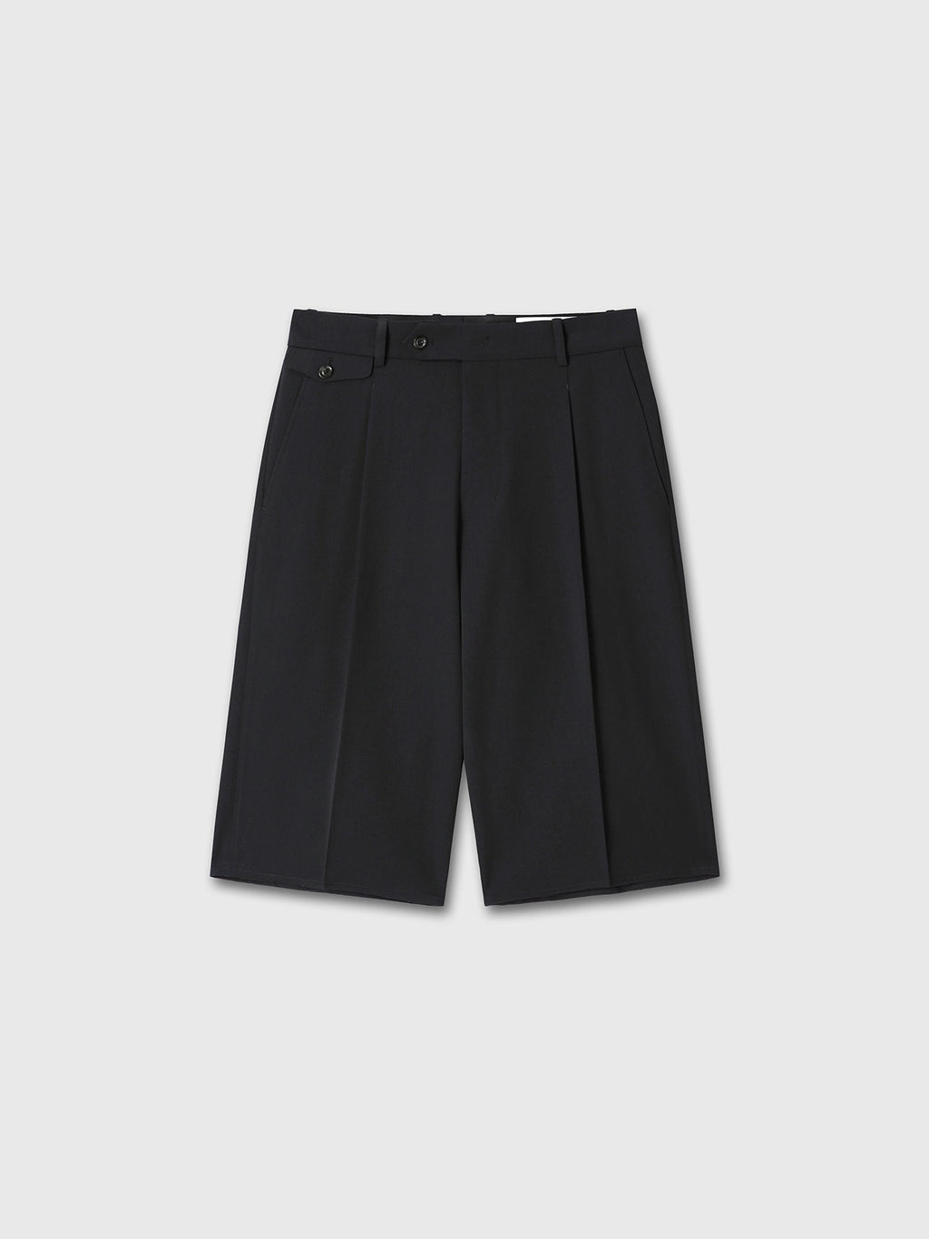 Tonywack - Raw-Cut Wool Pleated Tailored Shorts (Dark Navy) product image 10 | TRAB K-Fashion Australia