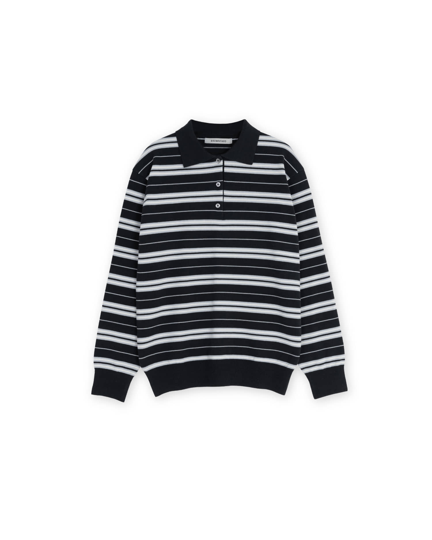 Brownyard - Stripe Knit Pique (Navy) product image 5 | TRAB K-Fashion Australia
