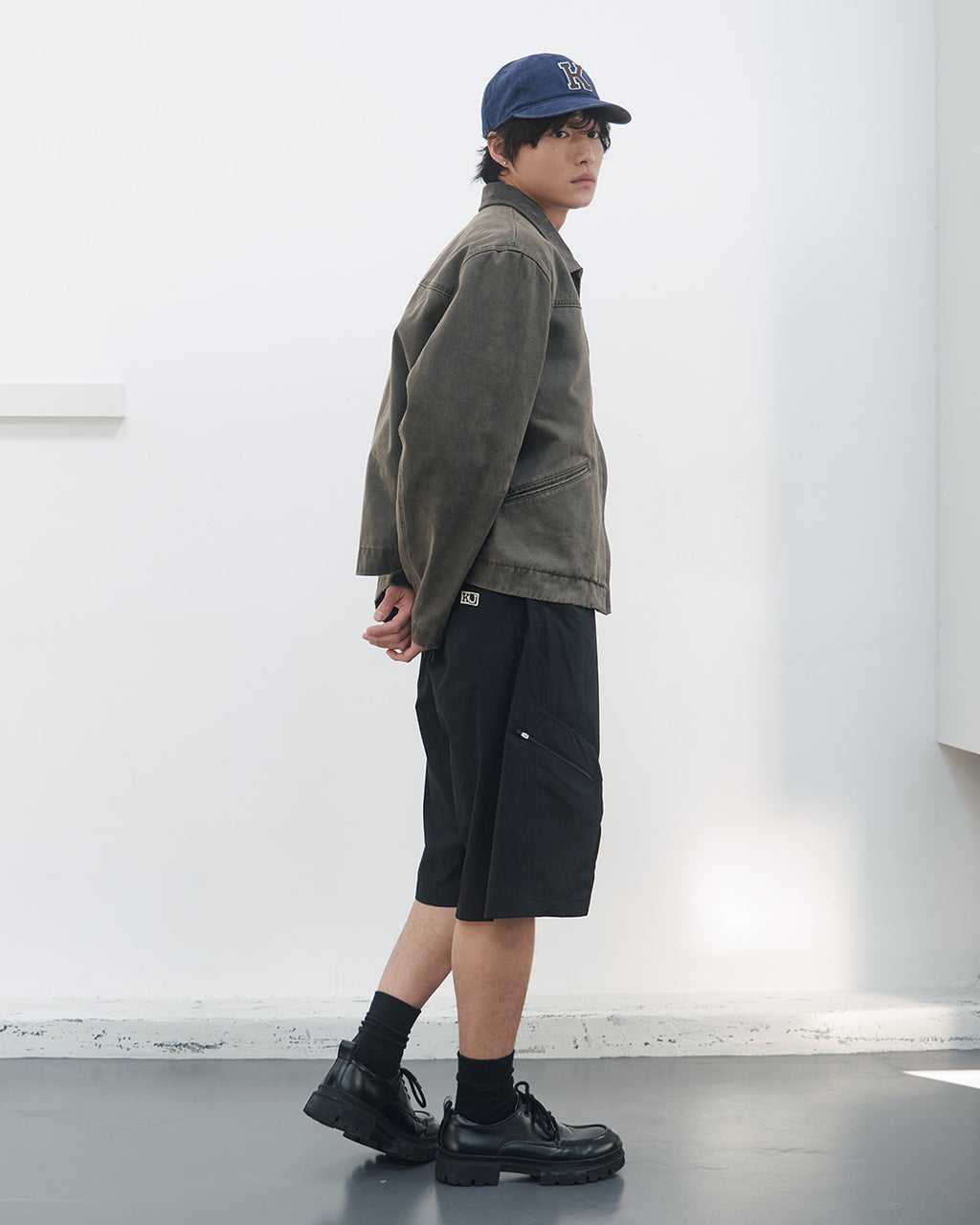 Kijun - Washed Leather Work Jacket (Khaki Brown) product image 5 | TRAB K-Fashion Australia