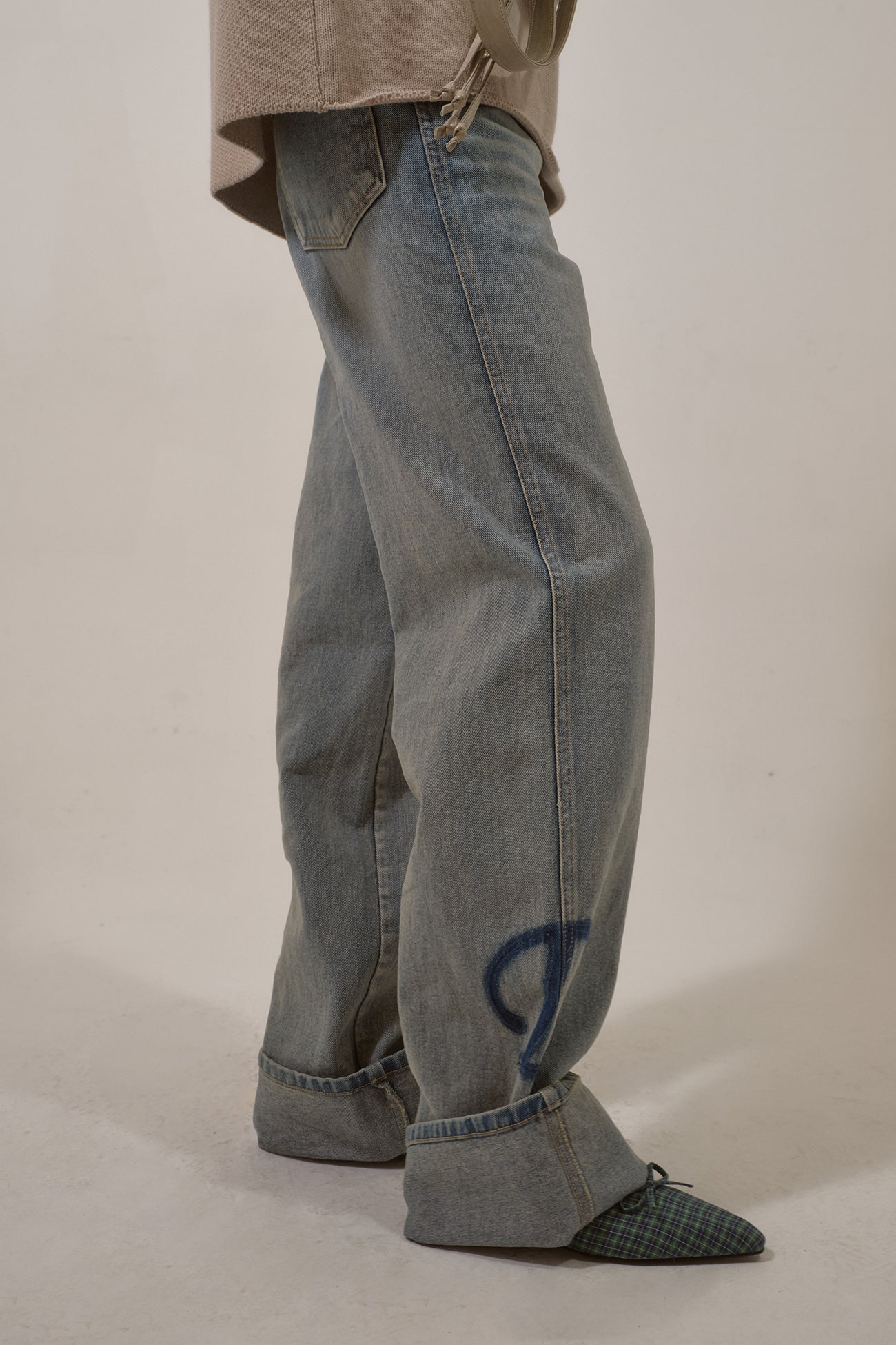 Deinet - D Patch Roll Up Denim (Blue) product image 8 | TRAB K-Fashion Australia