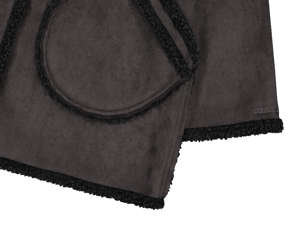 Coyseio - Round Collar Suede Jacket (Charcoal) product image 22 | TRAB K-Fashion Australia