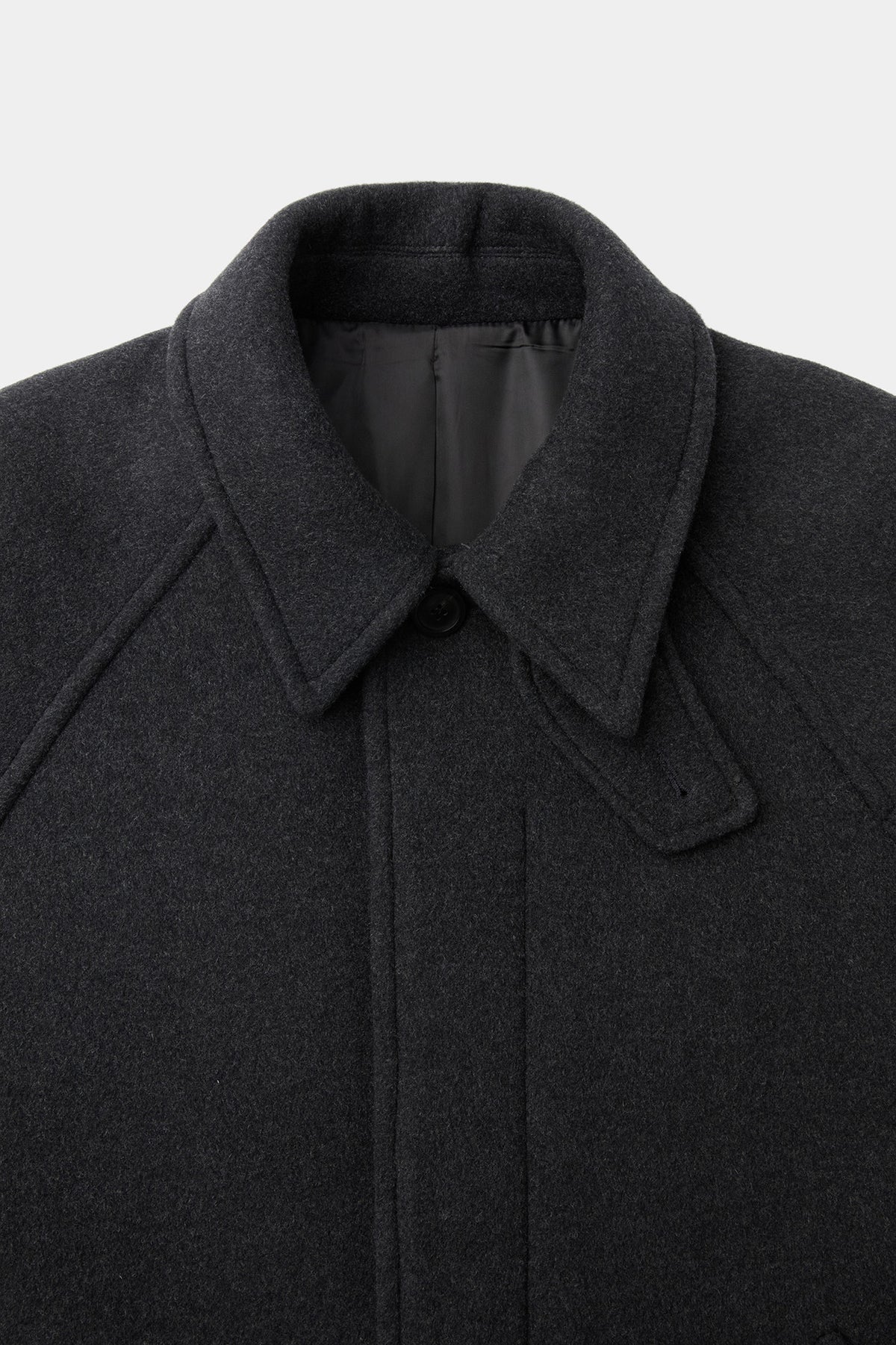 Coor - Belandi Cashmere Blend Balmacaan Coat (Melange Charcoal) product image 6 | TRAB K-Fashion Australia