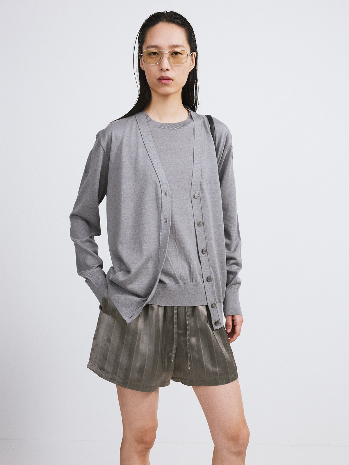 Recto - Silky Lounge Shorts (Midnight Grey) product image 3 | TRAB K-Fashion Australia