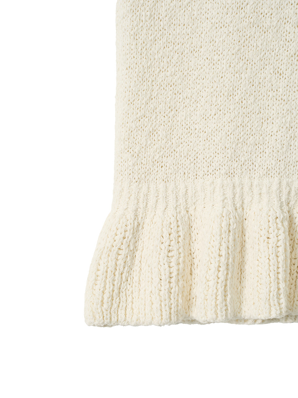 Kijun - Corsage Ruffle Knit Sleeveless (Ivory) product image 10 | TRAB K-Fashion Australia