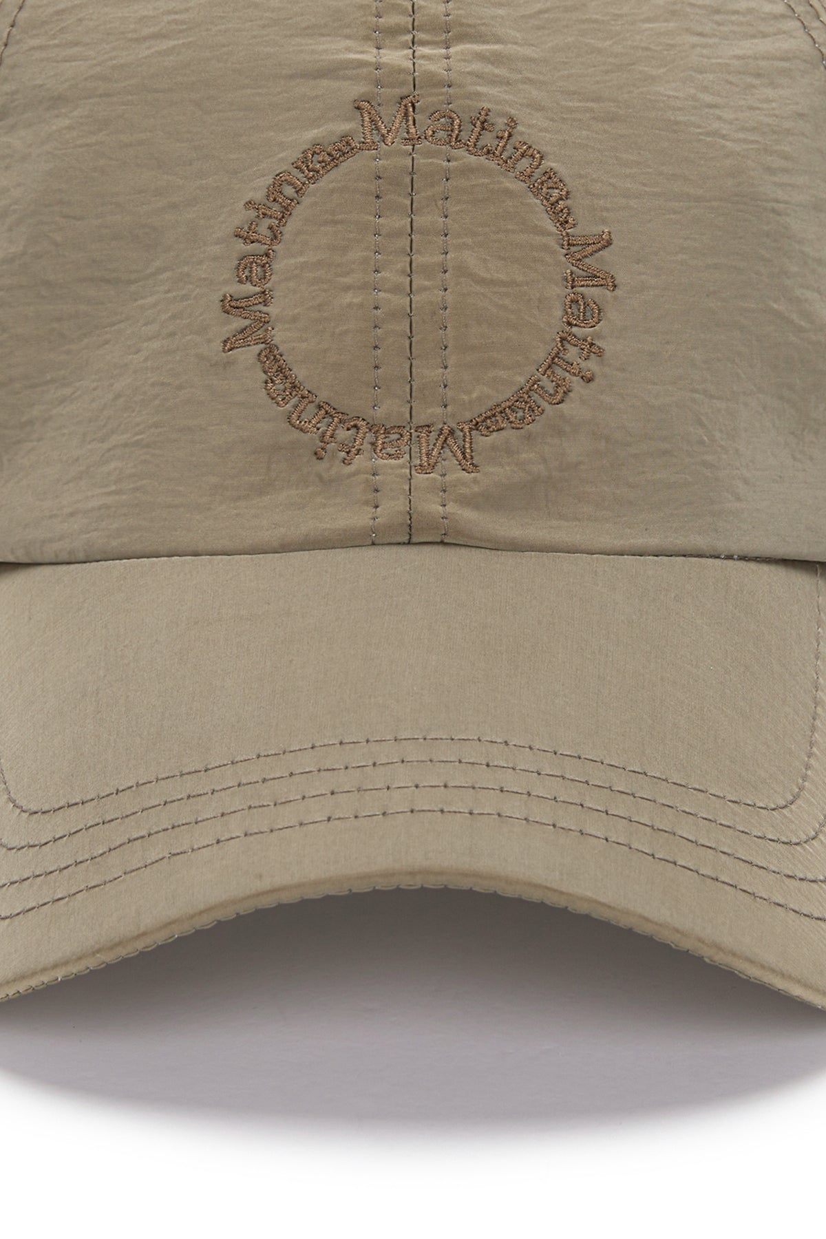 Matin Kim - Crisp Logo Ball Cap (Dark Beige) product image 4 | TRAB K-Fashion Australia