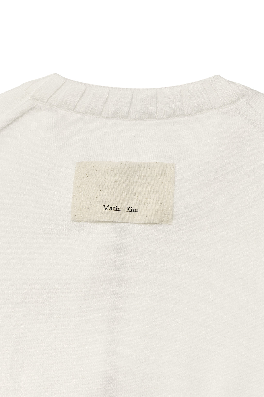 Matin Kim - Round Neck Zip Up Crop Cardigan (Ivory) product image 6 | TRAB K-Fashion Australia