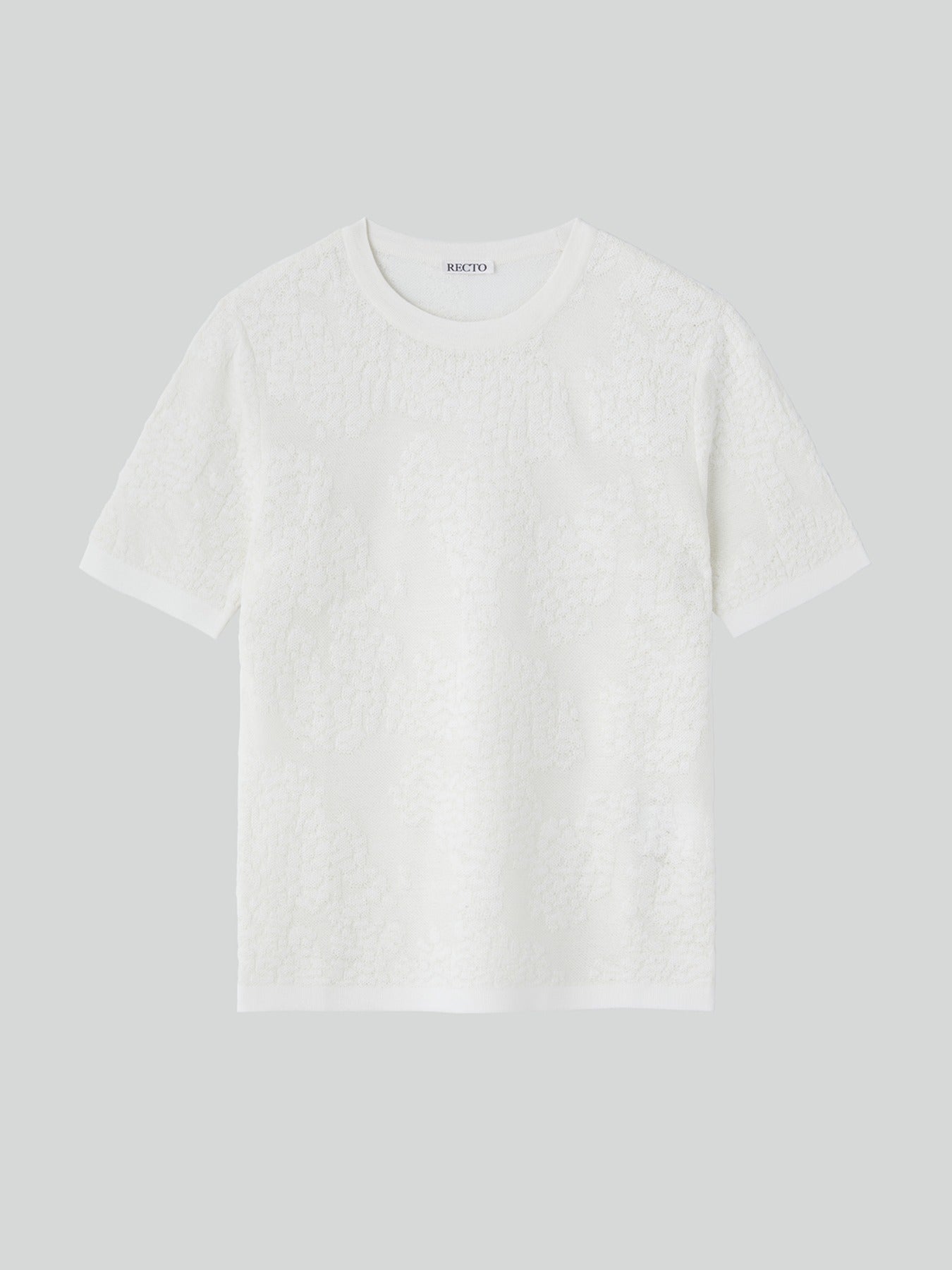 Recto - Lace Jacquard Long Sleeve Knit Top (Bean Ivory) product image 1 | TRAB K-Fashion Australia