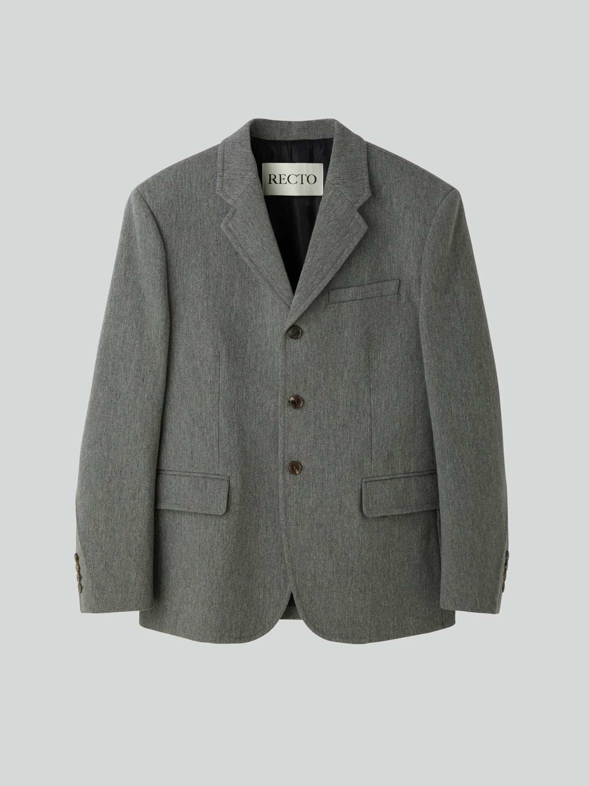Recto - Quincy Wool Single Jacket (Melange Grey) product image 11 | TRAB K-Fashion Australia