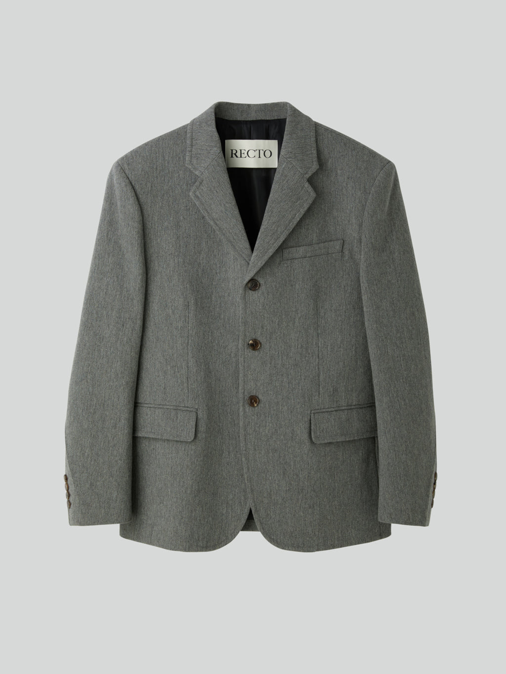 Recto - Quincy Wool Single Jacket (Melange Grey) product image 11 | TRAB K-Fashion Australia