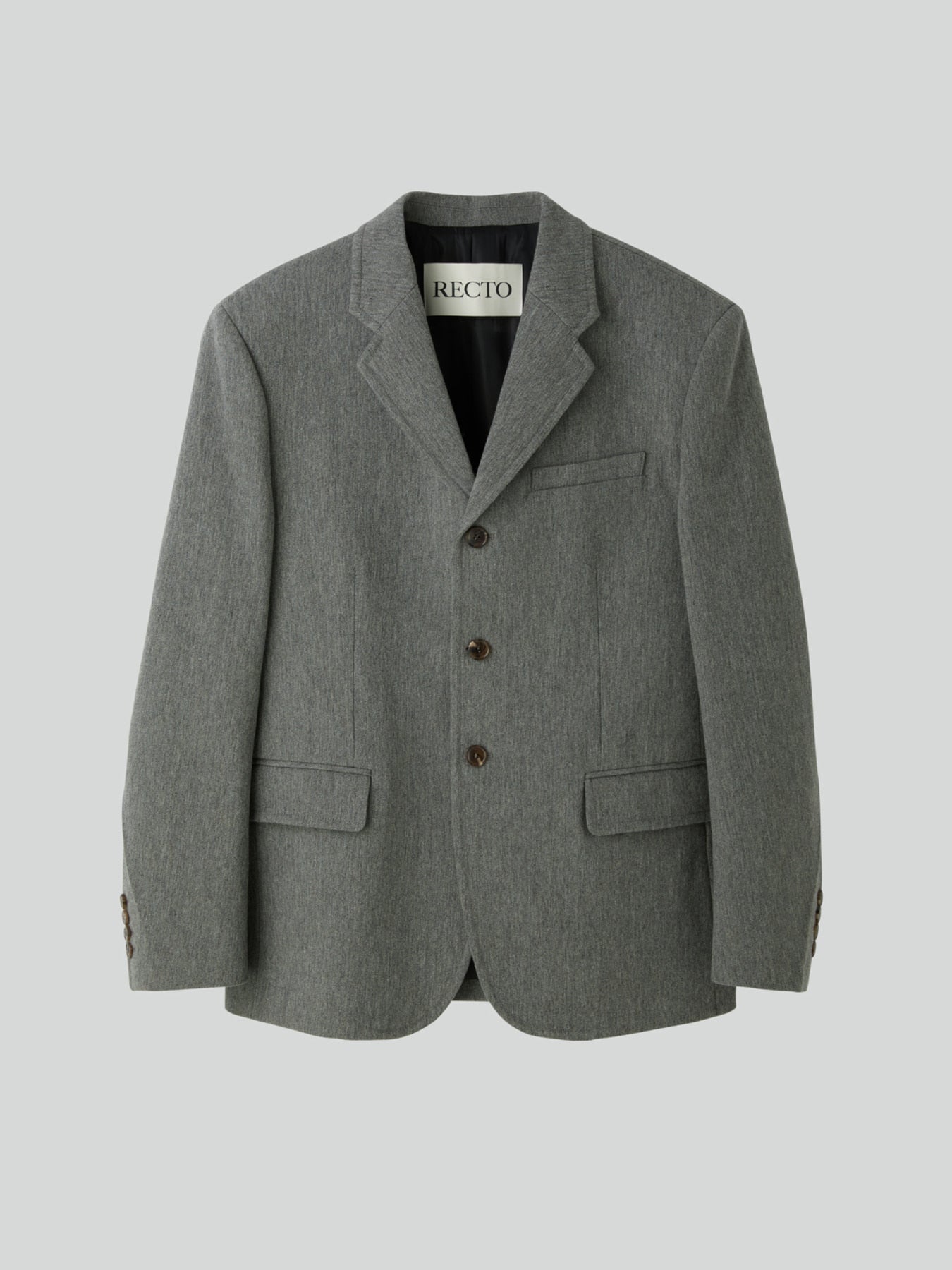 Recto - Quincy Wool Single Jacket (Melange Grey) product image 11 | TRAB K-Fashion Australia