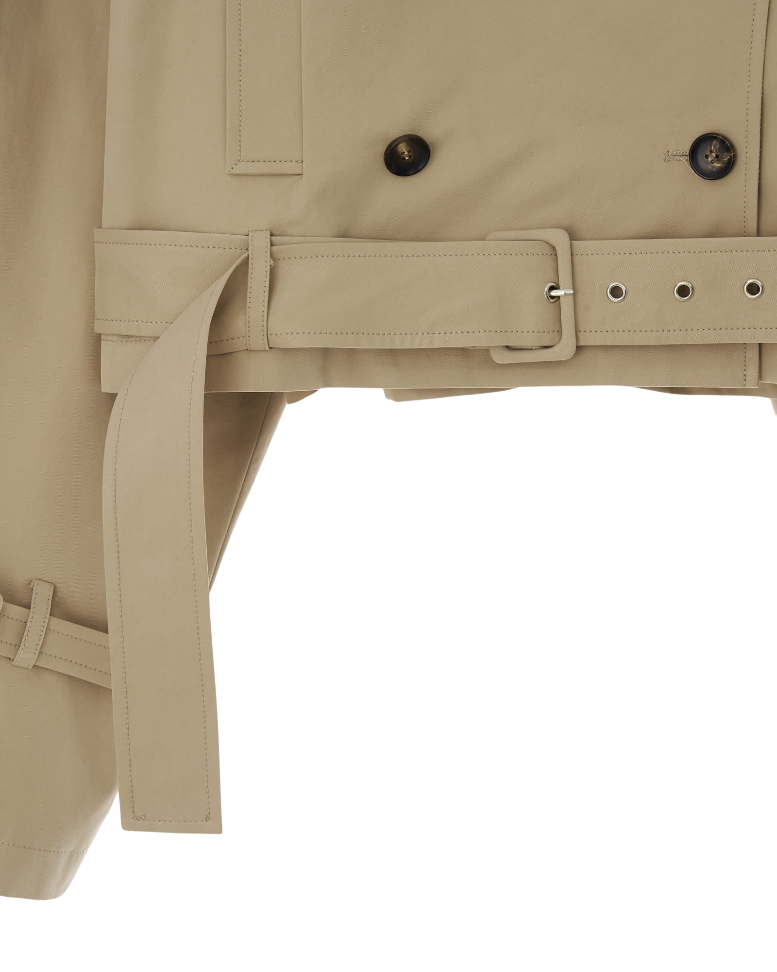 Kimhe Kim - Belted Crop Double Trench Jacket (Beige) product image 9 | TRAB K-Fashion Australia
