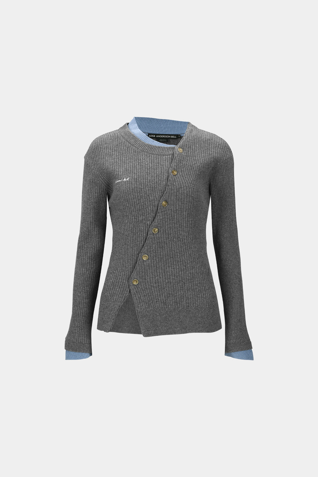 Andersson Bell - Button Slim Knit Cardigan (Grey) product image 8 | TRAB K-Fashion Australia