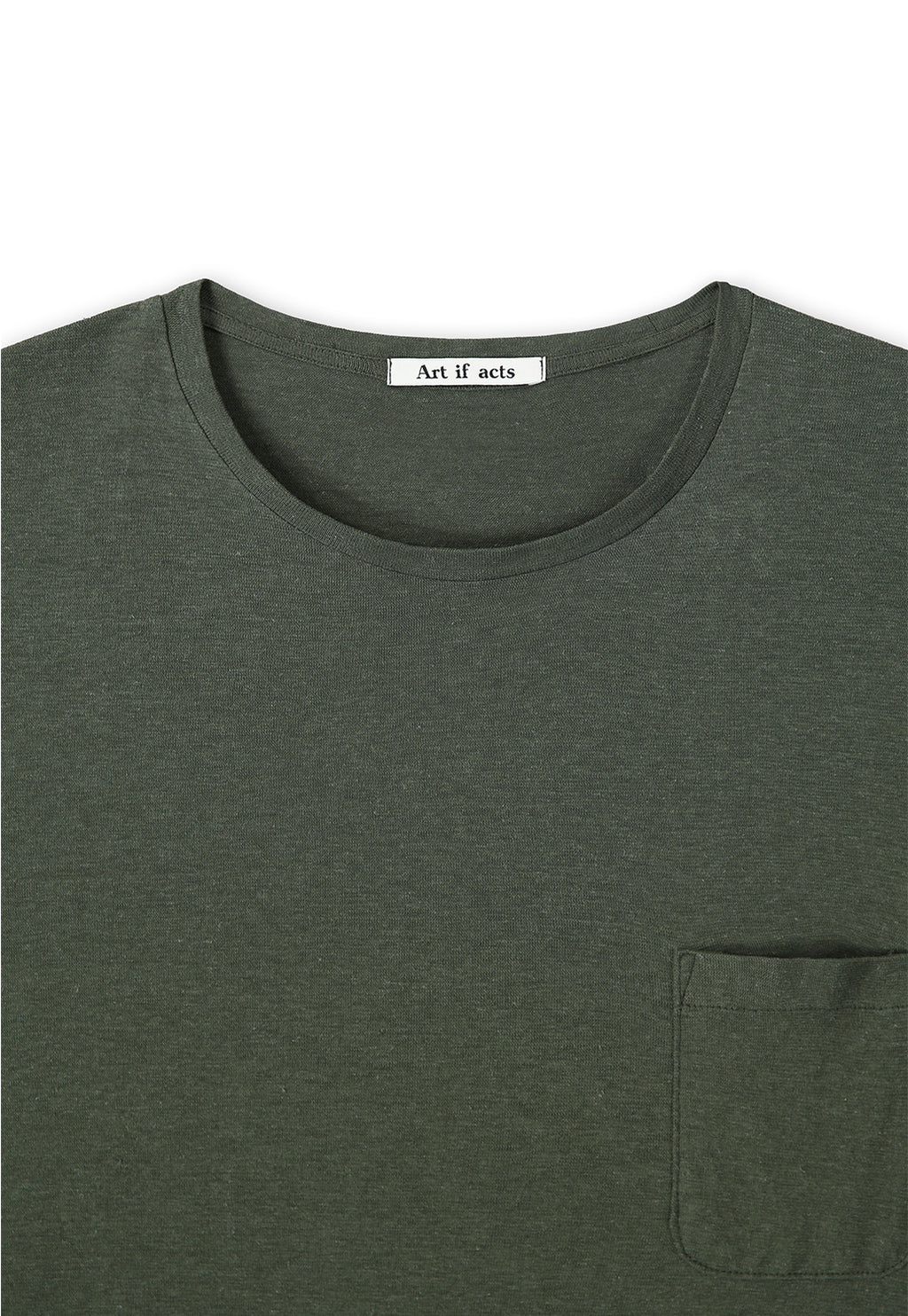 Art if acts - Linen Pocket Tee (Olive) product image 9 | TRAB K-Fashion Australia