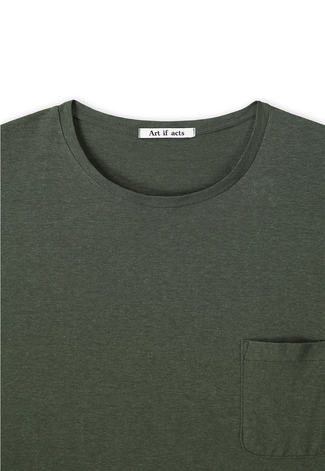 Art if acts - Linen Pocket Tee (Olive) product image 9 | TRAB K-Fashion Australia