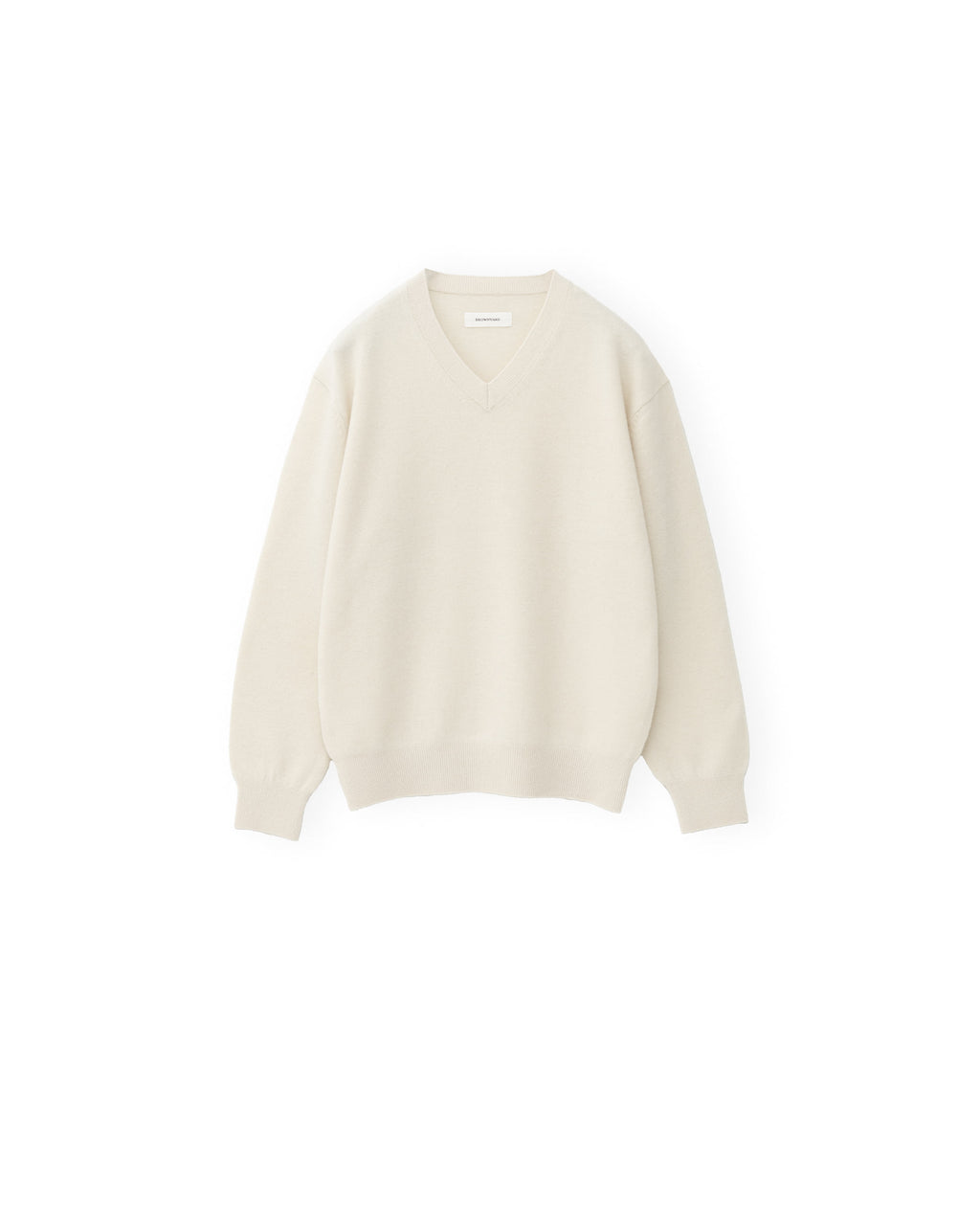 Brownyard - Extra Super Fine V Neck Knit (Ecru) product image 5 | TRAB K-Fashion Australia