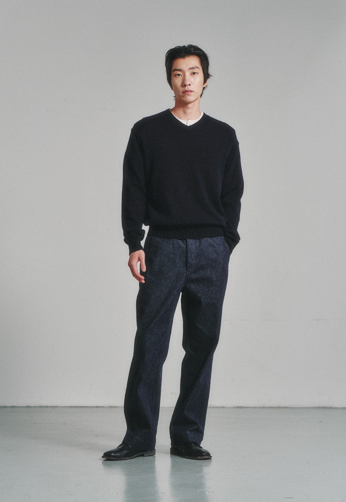 Art if acts - One Washed Nep Denim Pants (Indigo) product image 1 | TRAB K-Fashion Australia