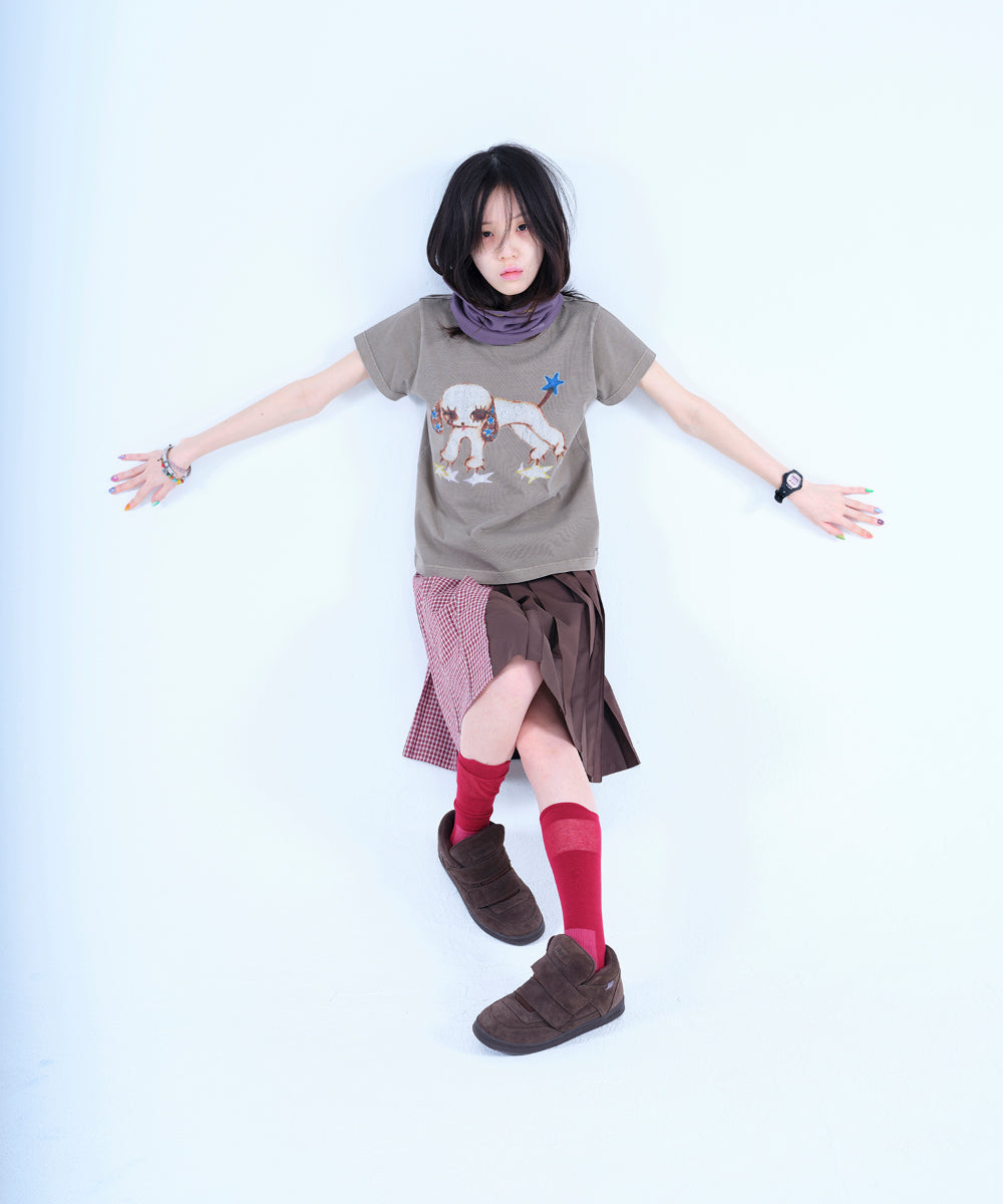 Coyseio - Vintage Puppy T-Shirt (Ash Brown) product image 6 | TRAB K-Fashion Australia