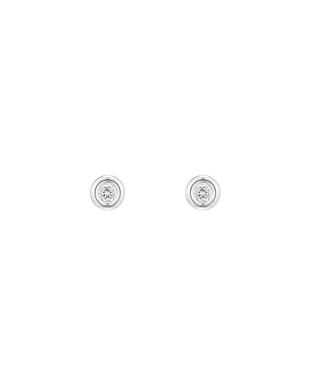 Numbering - Bezel Set Solitaire Earrings #3201 product image 7 | TRAB K-Fashion Australia