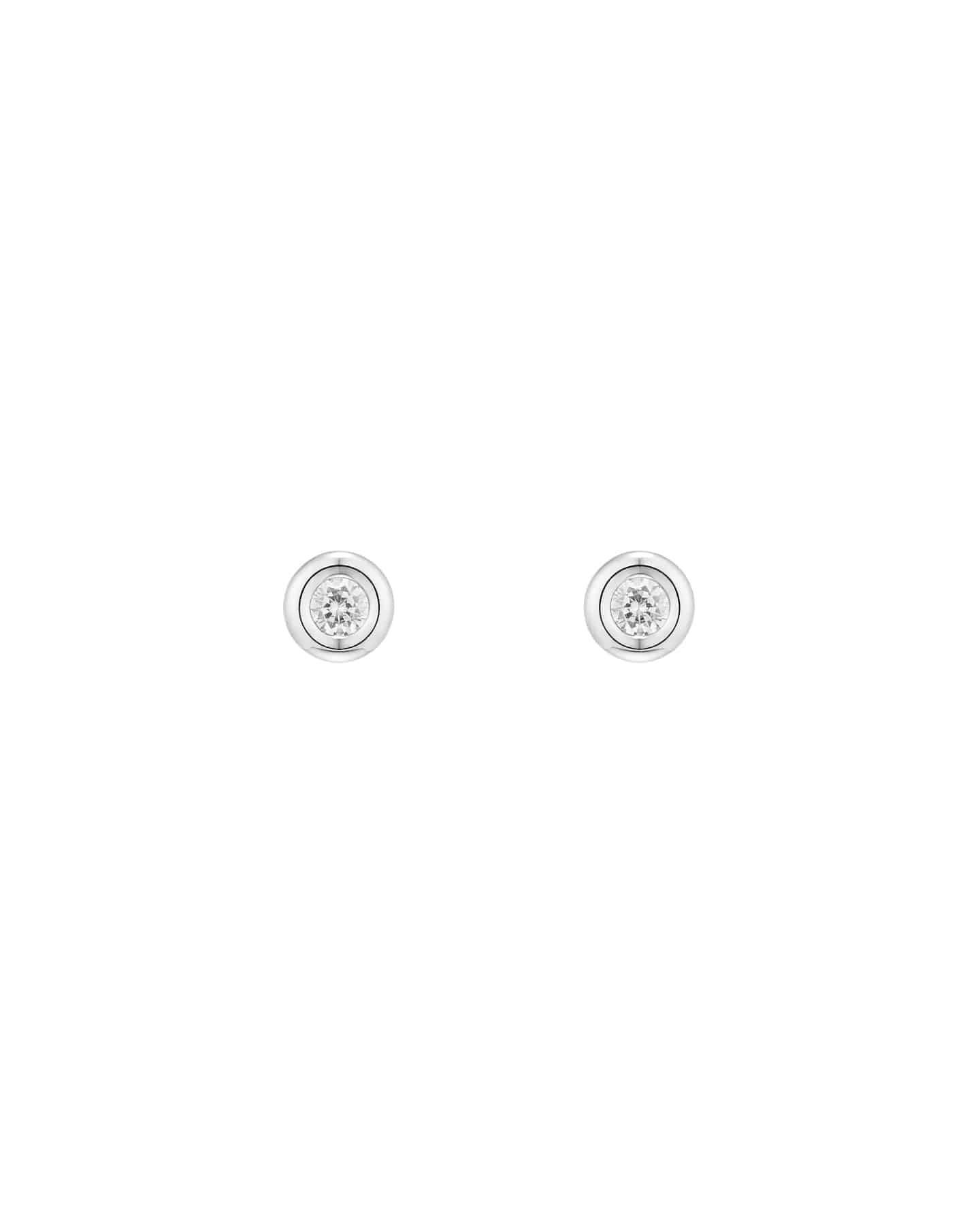 Numbering - Bezel Set Solitaire Earrings #3201 product image 7 | TRAB K-Fashion Australia