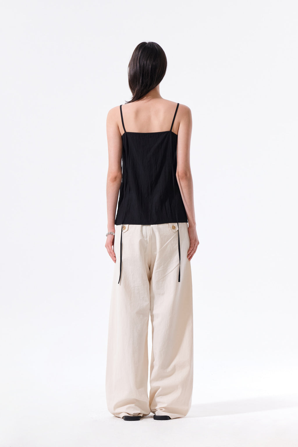 Matin Kim - Button Sleeveless Blouse (Black) product image 8 | TRAB K-Fashion Australia