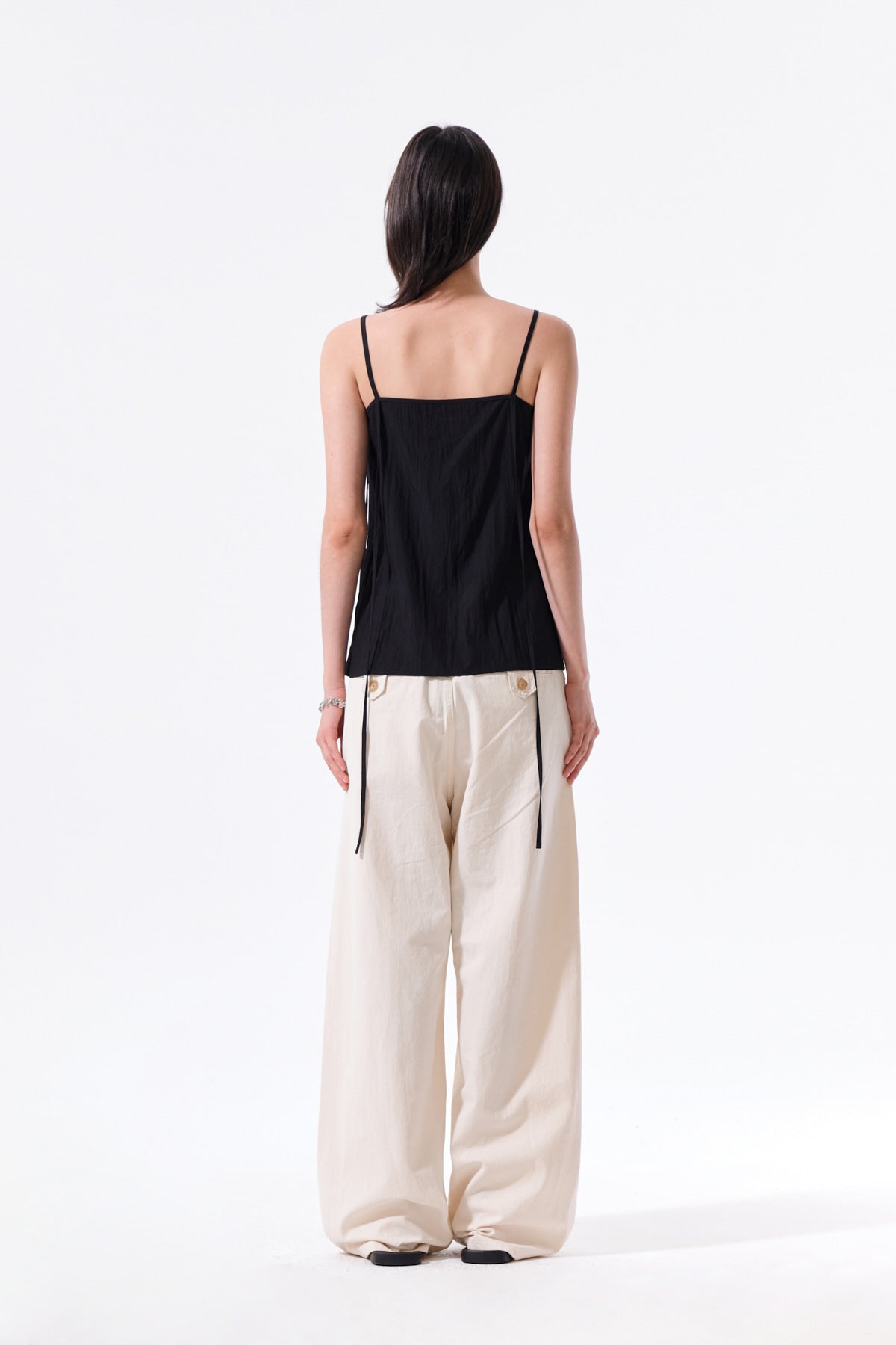 Matin Kim - Button Sleeveless Blouse (Black) product image 8 | TRAB K-Fashion Australia