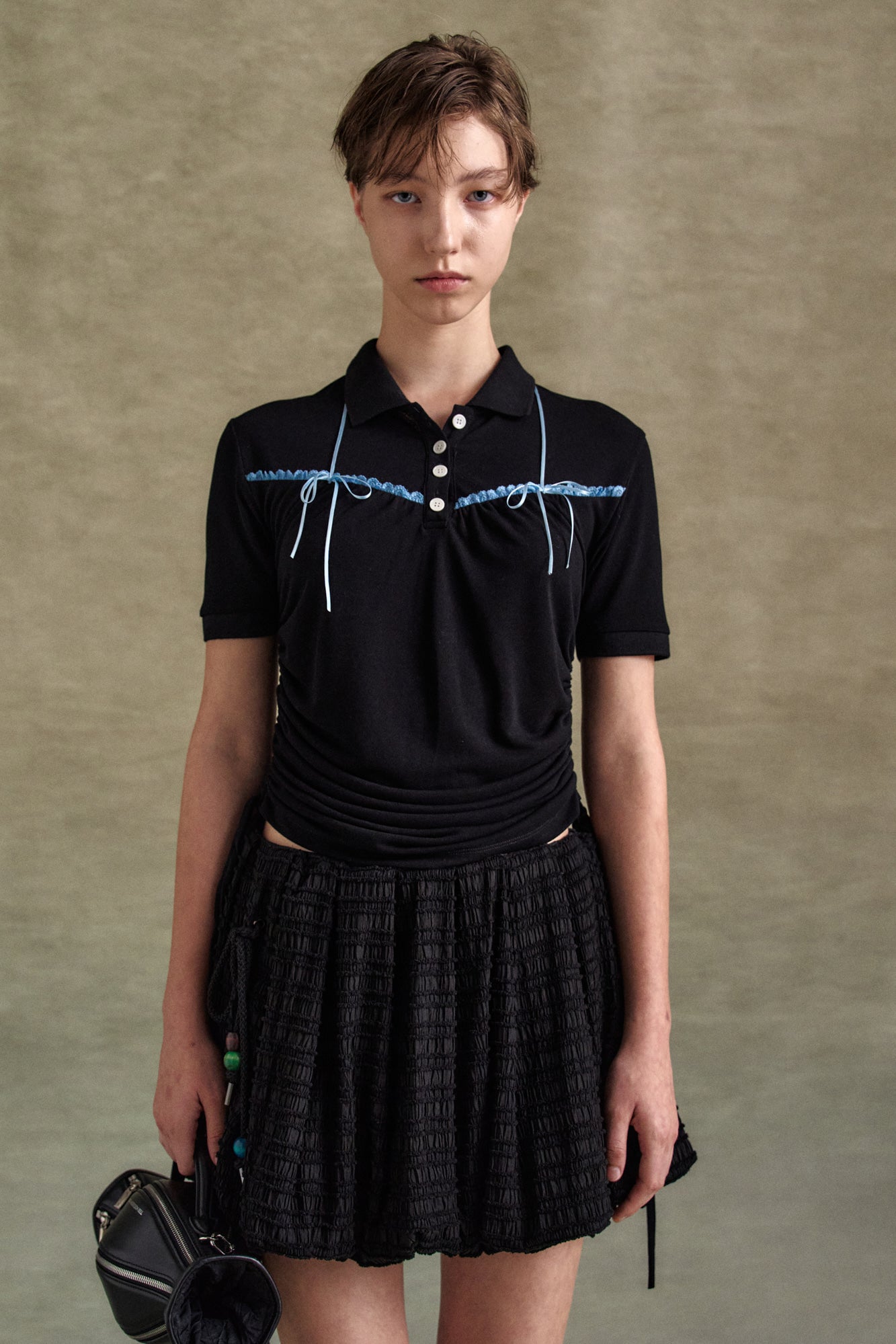 Andersson Bell - Halter String Piqué Polo Shirts (Black) product image 9 | TRAB K-Fashion Australia