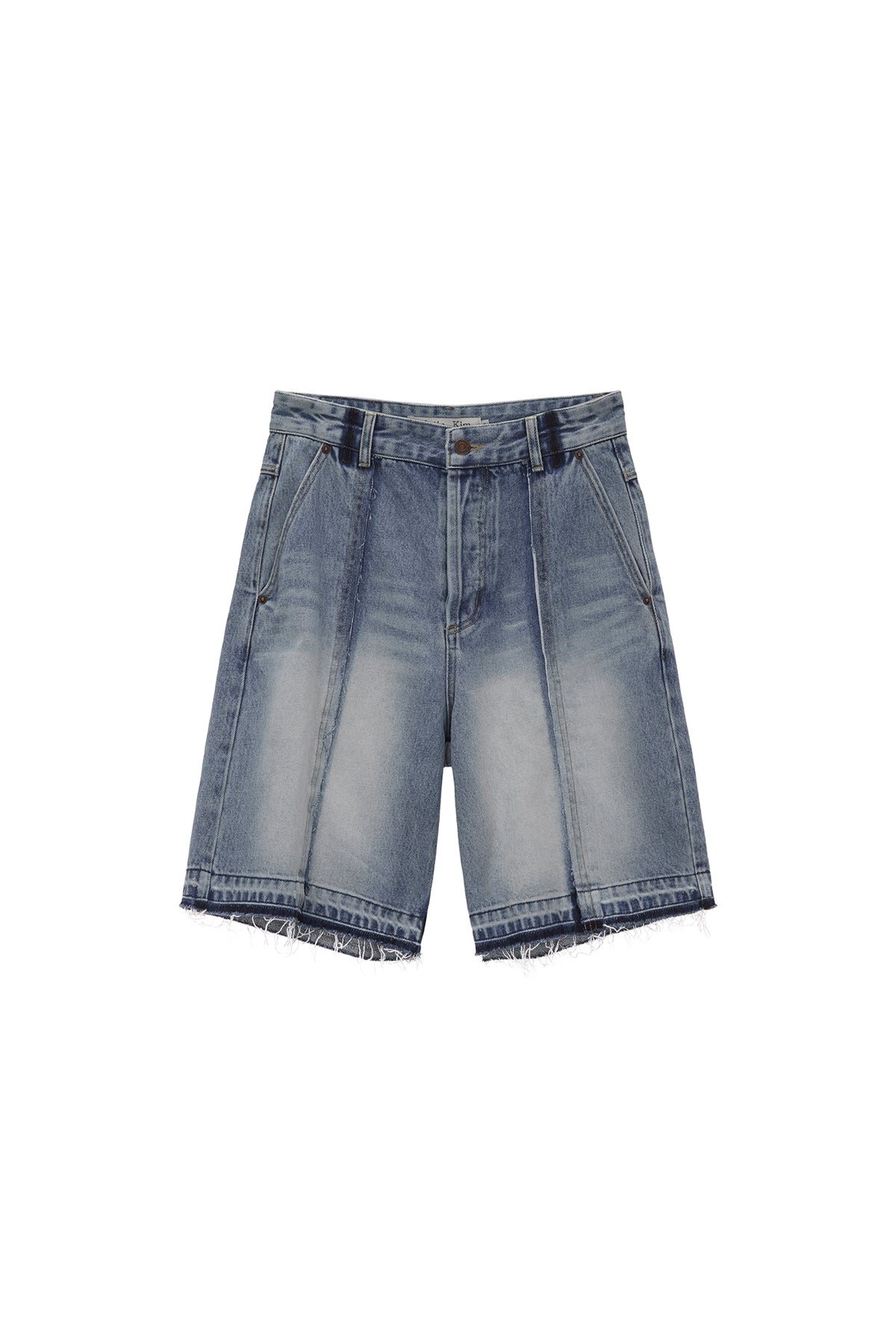Matin Kim - Washed Half Denim Pants (Blue) product image 1 | TRAB K-Fashion Australia