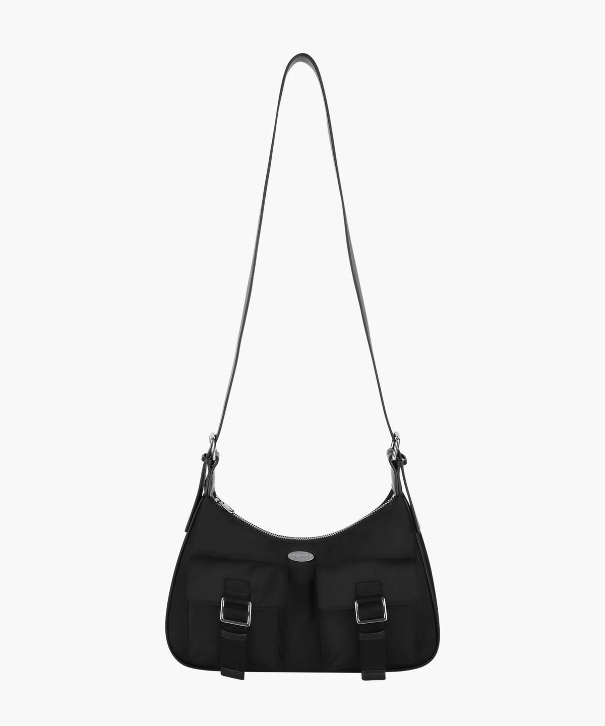 Marithe & Francois Girbaud - Regular Logo 2way Hobo Bag (Black) product image 4 | TRAB K-Fashion Australia