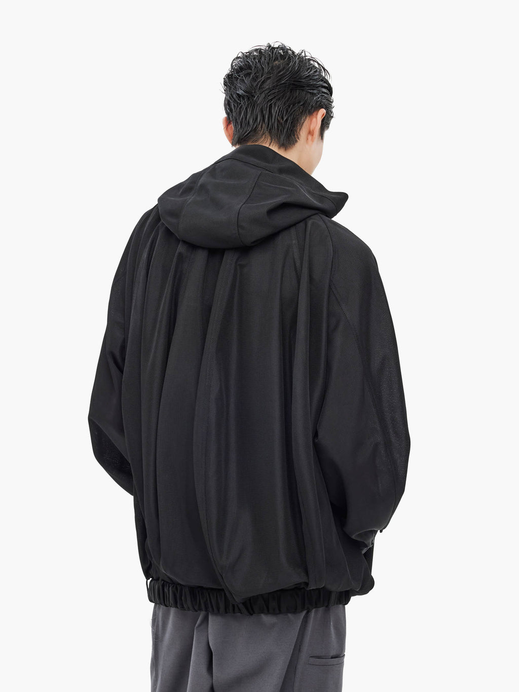 Jiyong Kim - Hooded Balloon Jacket (Black) product image 8 | TRAB K-Fashion Australia