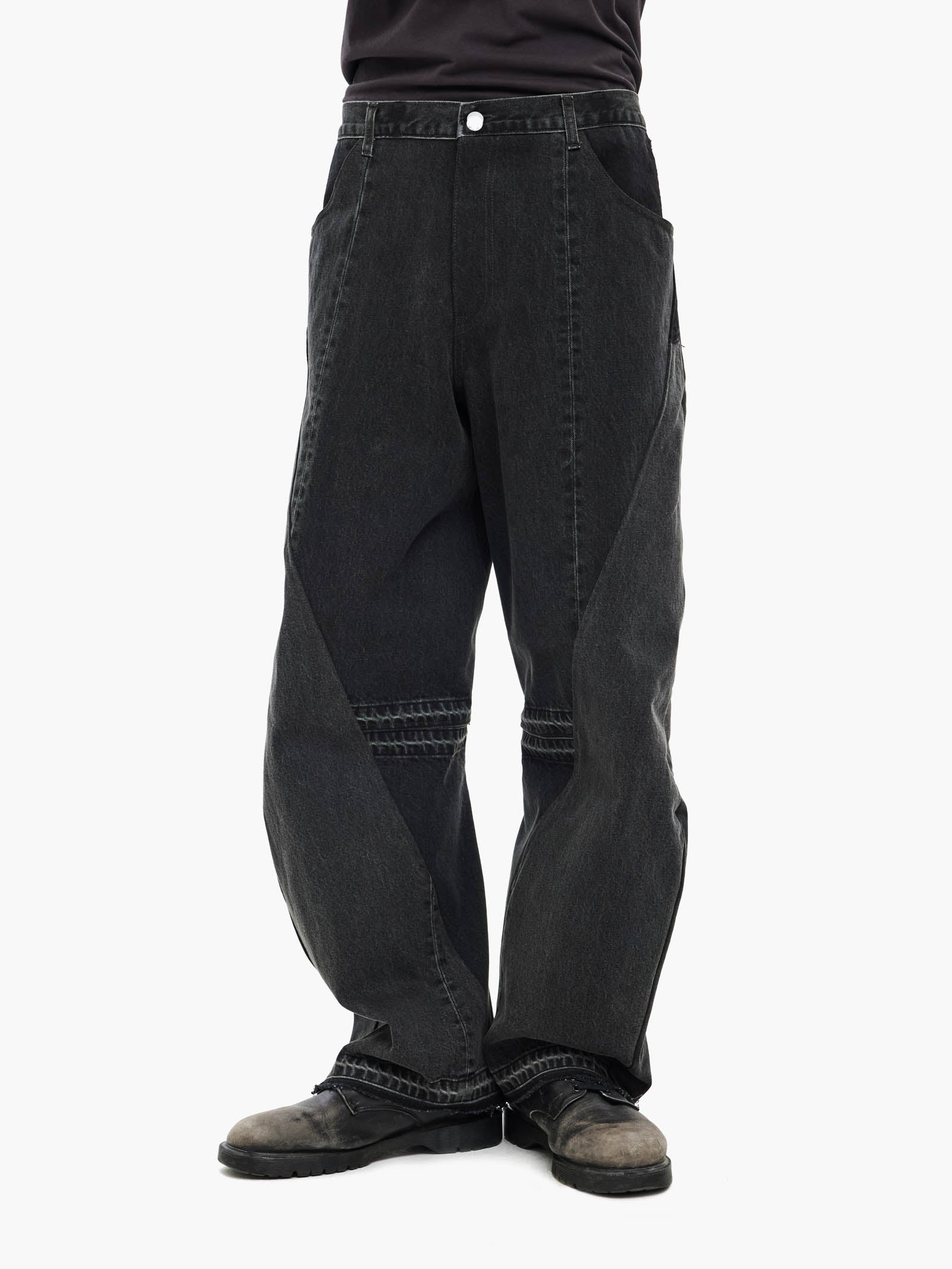 Jiyong Kim - Re-Worked Denim Pants (Black) product image 3 | TRAB K-Fashion Australia
