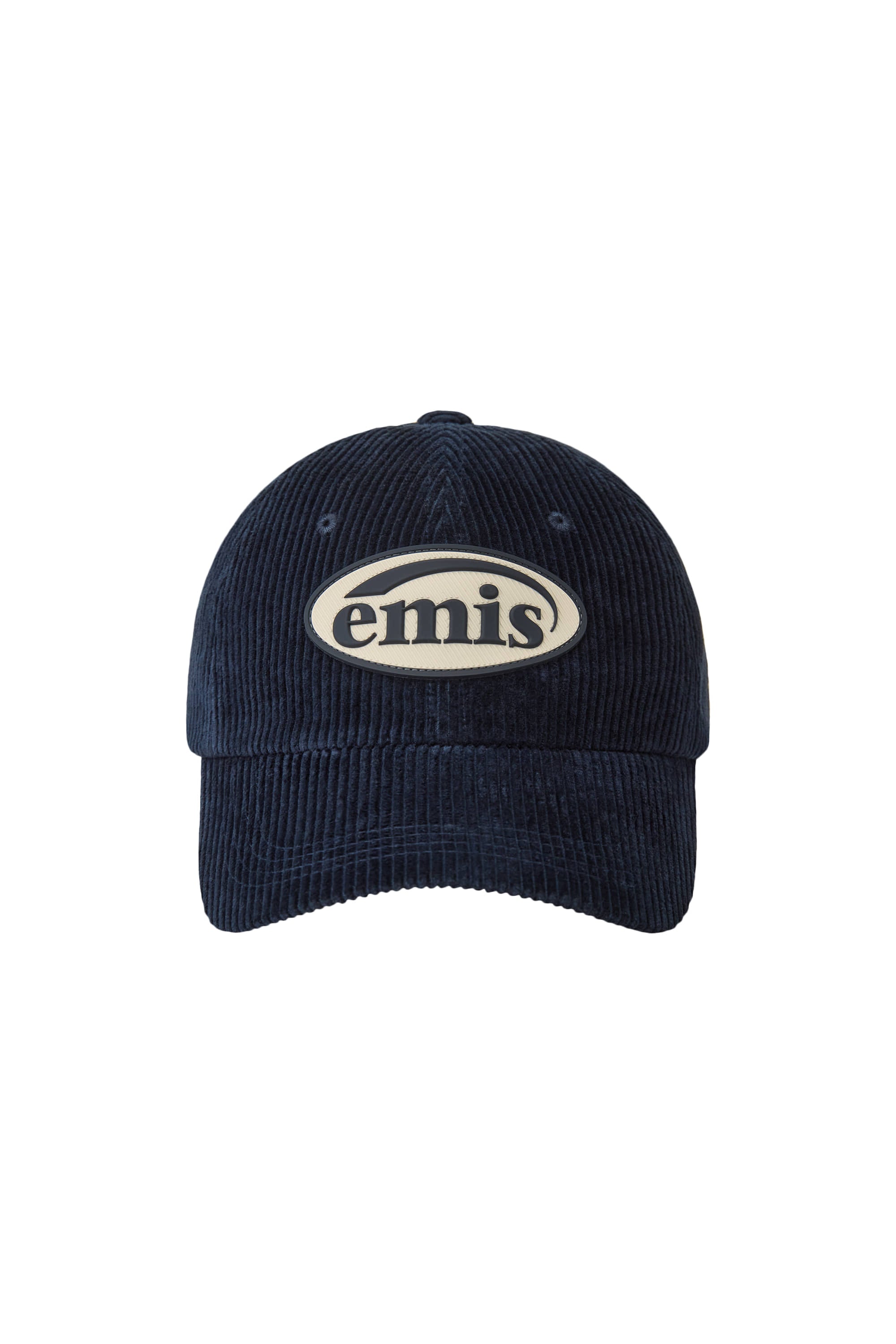 Emis - Rubber Patch Corduroy Ball Cap (Navy) product image 1 | TRAB K-Fashion Australia