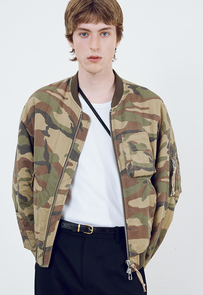 Tonywack - Camouflage Nylon Bomber (Beige/Green) product image 1 | TRAB K-Fashion Australia