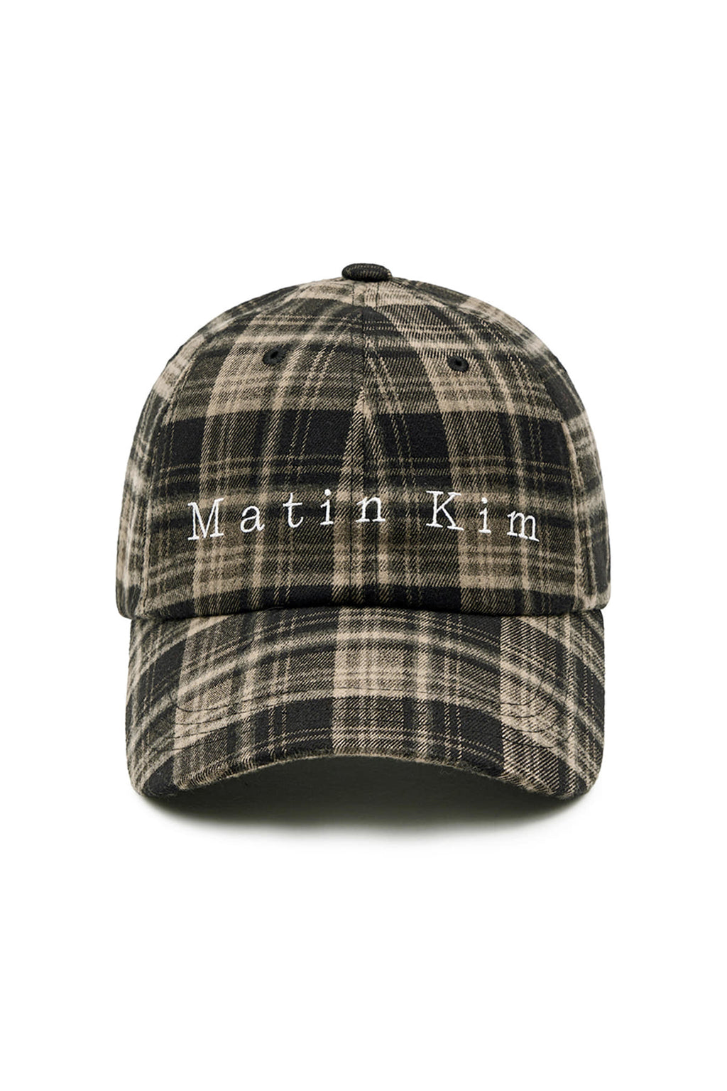 Matin Kim - Matin Typo Check Ball Cap (Black) product image 1 | TRAB K-Fashion Australia