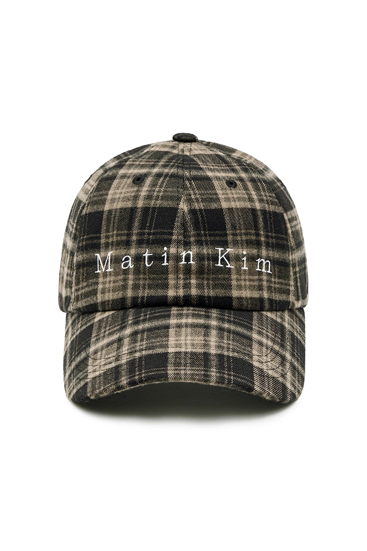 Matin Kim - Matin Typo Check Ball Cap (Black) product image 1 | TRAB K-Fashion Australia