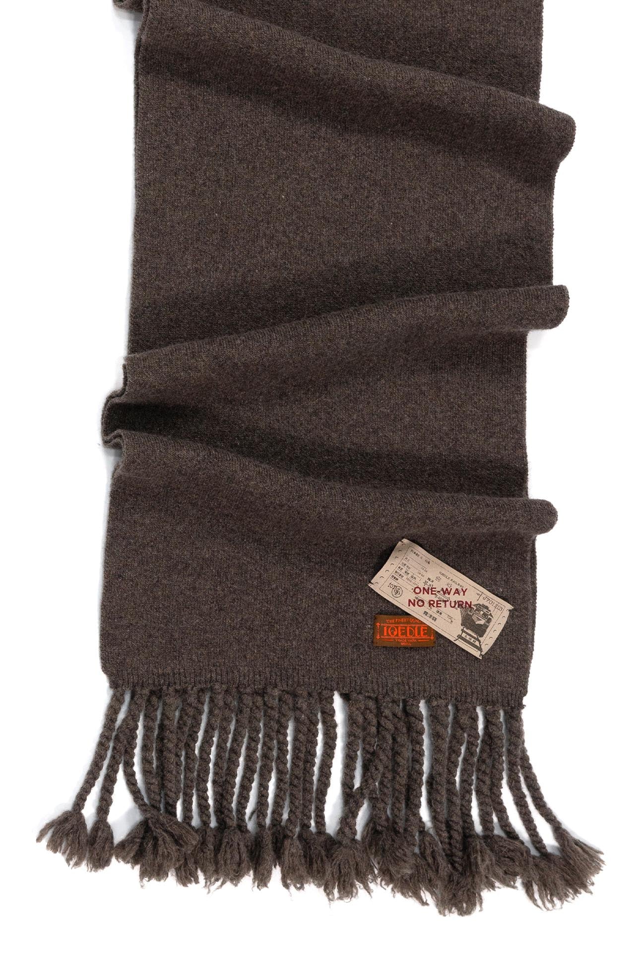 Ioedle - Handmade Fringe Muffler Bound For Seoul (Brown) product image 2 | TRAB K-Fashion Australia