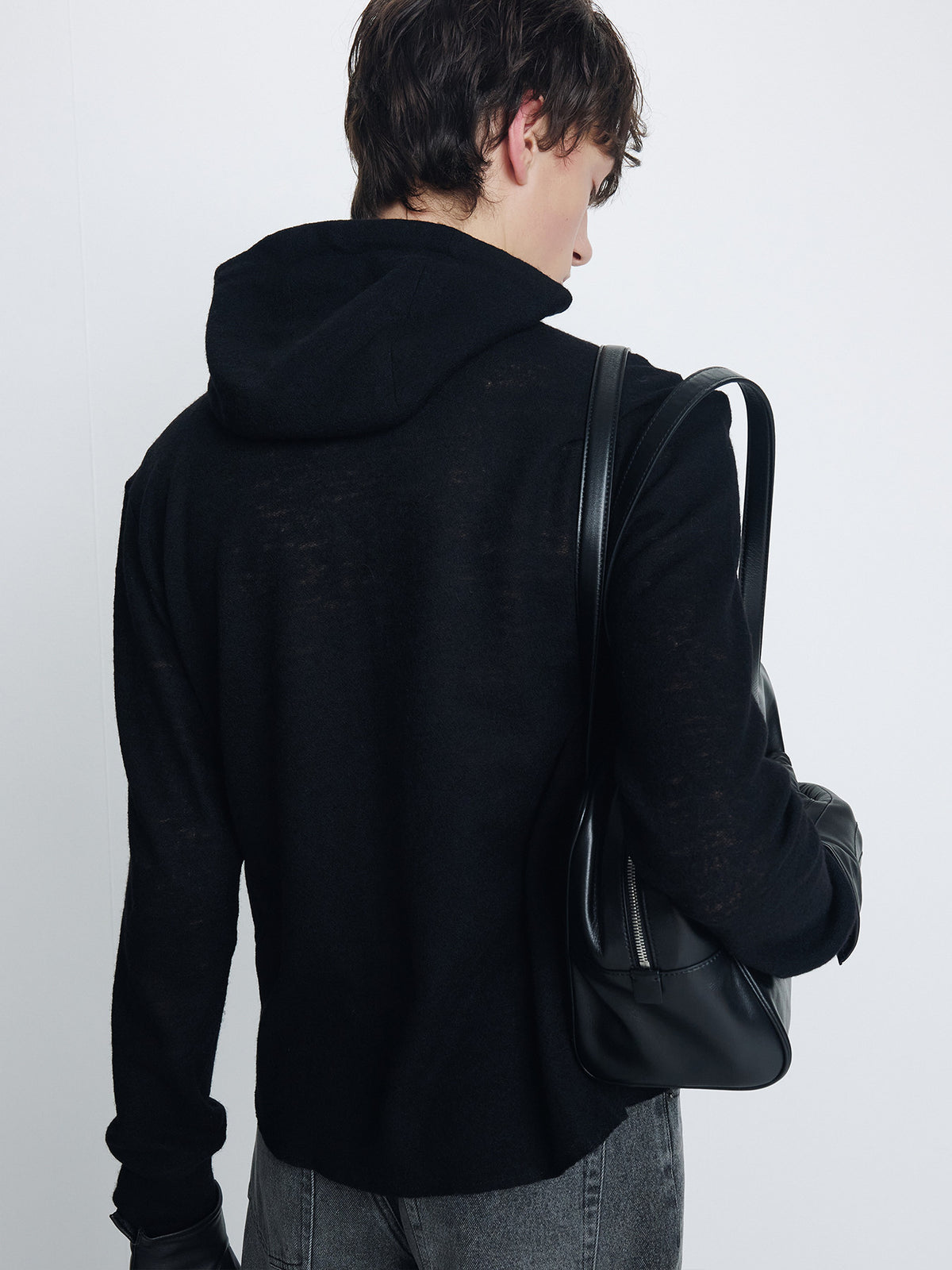 Tonywack - Light Wool Hooded Zip Jacket (Black) product image 1 | TRAB K-Fashion Australia